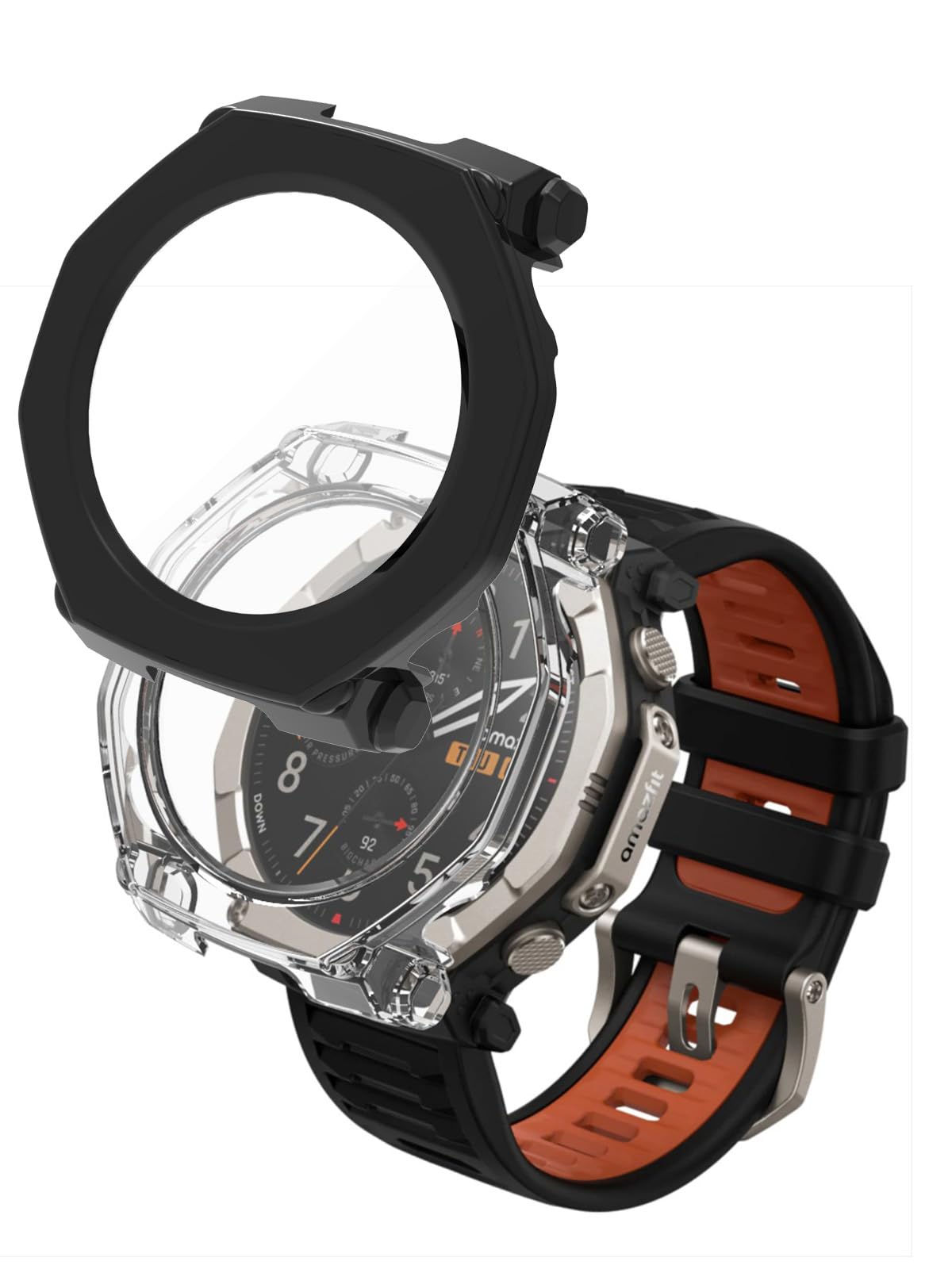 Funda para Amazfit T-Rex Ultra 2 antichoque con protector de policarbonato rígido 5