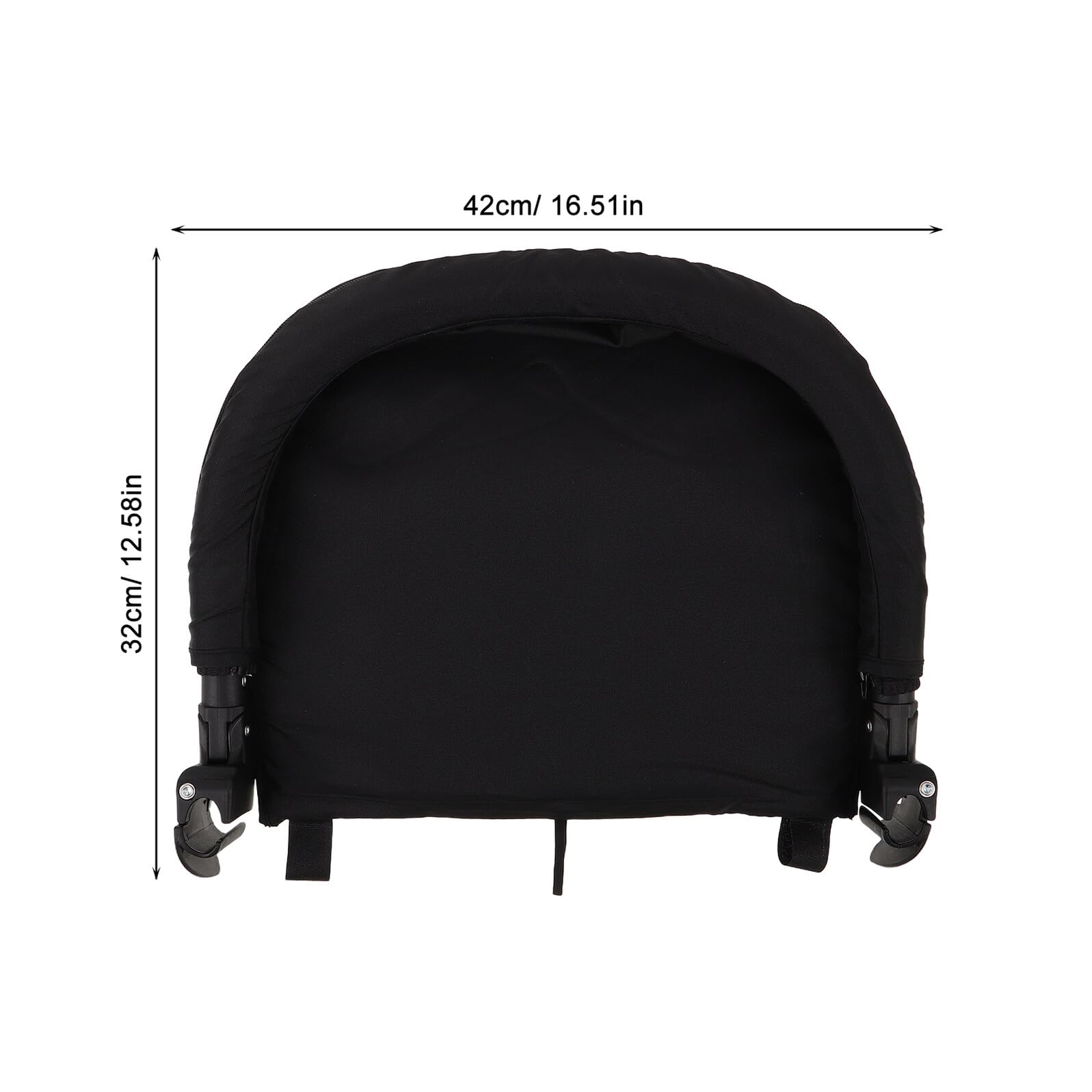 Höhenverstellbare Kinderwagen Beinstütze für Babys, Schwarz | Klappbare Neigung, Oxford Gewebe, Passend für Buggy und Pram, als Zubehör für Säuglinge