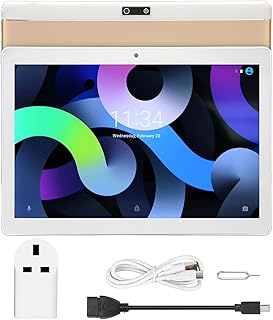 Hiraith Tablet PC, Cameras 8MP 20MP Tablet 10.1 Inch 100-240V 8800mAh Battery 1920x1200 IPS Dec Core Processor For Travel (UK Plug)