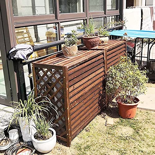 Housse de climatisation en bois et cache climatiseur extérieur 85x35x75 - 3