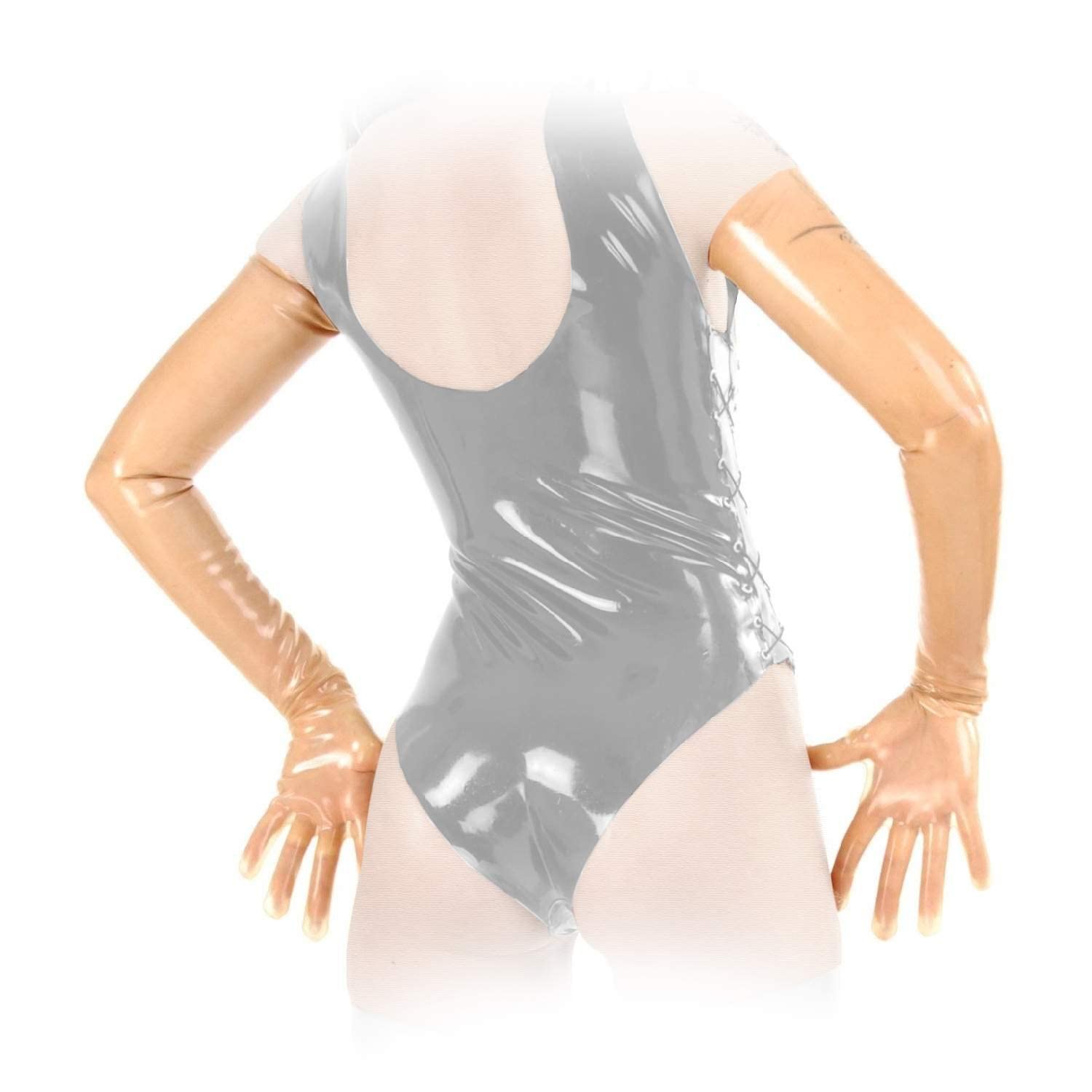 Anita Berg - Hautenge lange Latex Handschuhe transparent