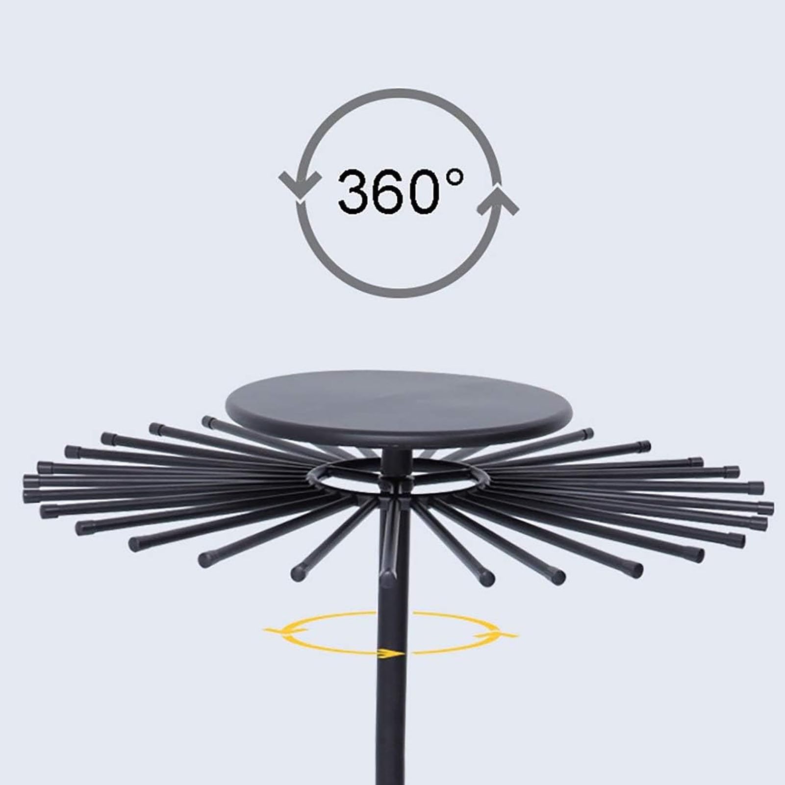 Espositore girevole in 3 colori per sciarpe, cinture e gioielli, rotondo, per negozi di abbigliamento, vetrine, sciarpe di seta (nero, 70 x 125 cm)
