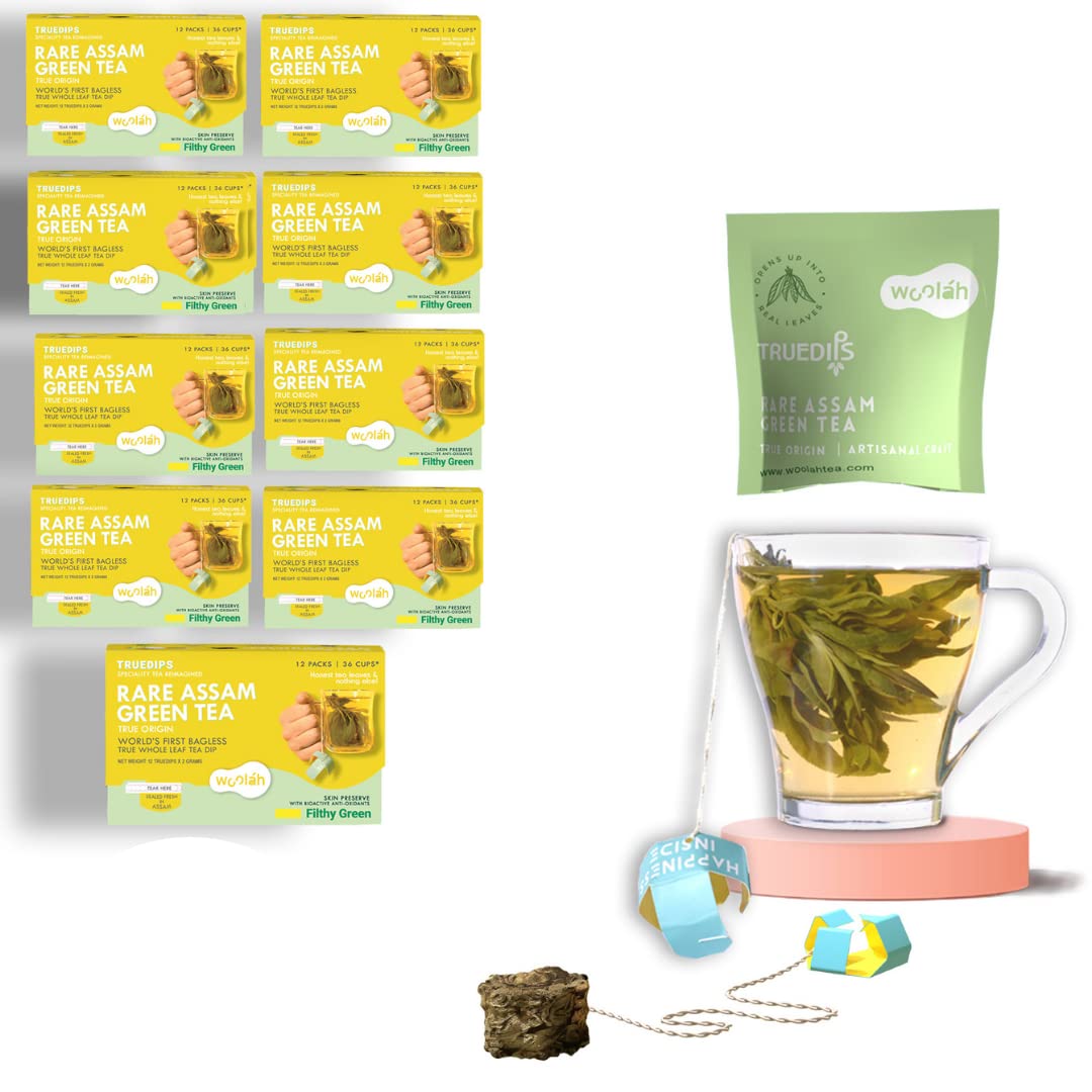 Wooláh Rare Assam Green Tea 5 PACK (180 cups / 60 Natural Leaf Tea