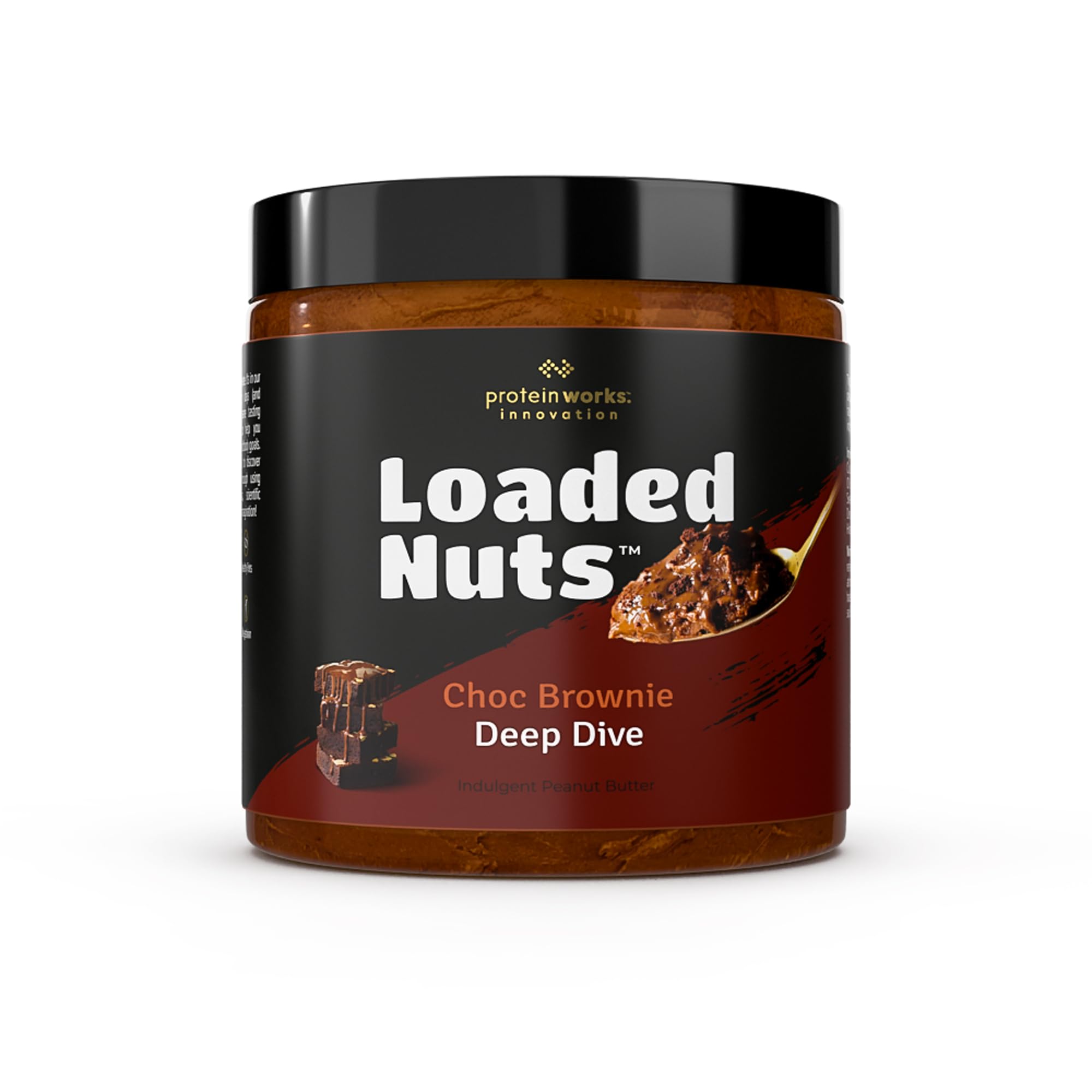 Protein Works - Loaded Nuts | Protein Rich Peanut Butter | Zero Palm Oil | Brownie Deep Choc Dive | 500 g