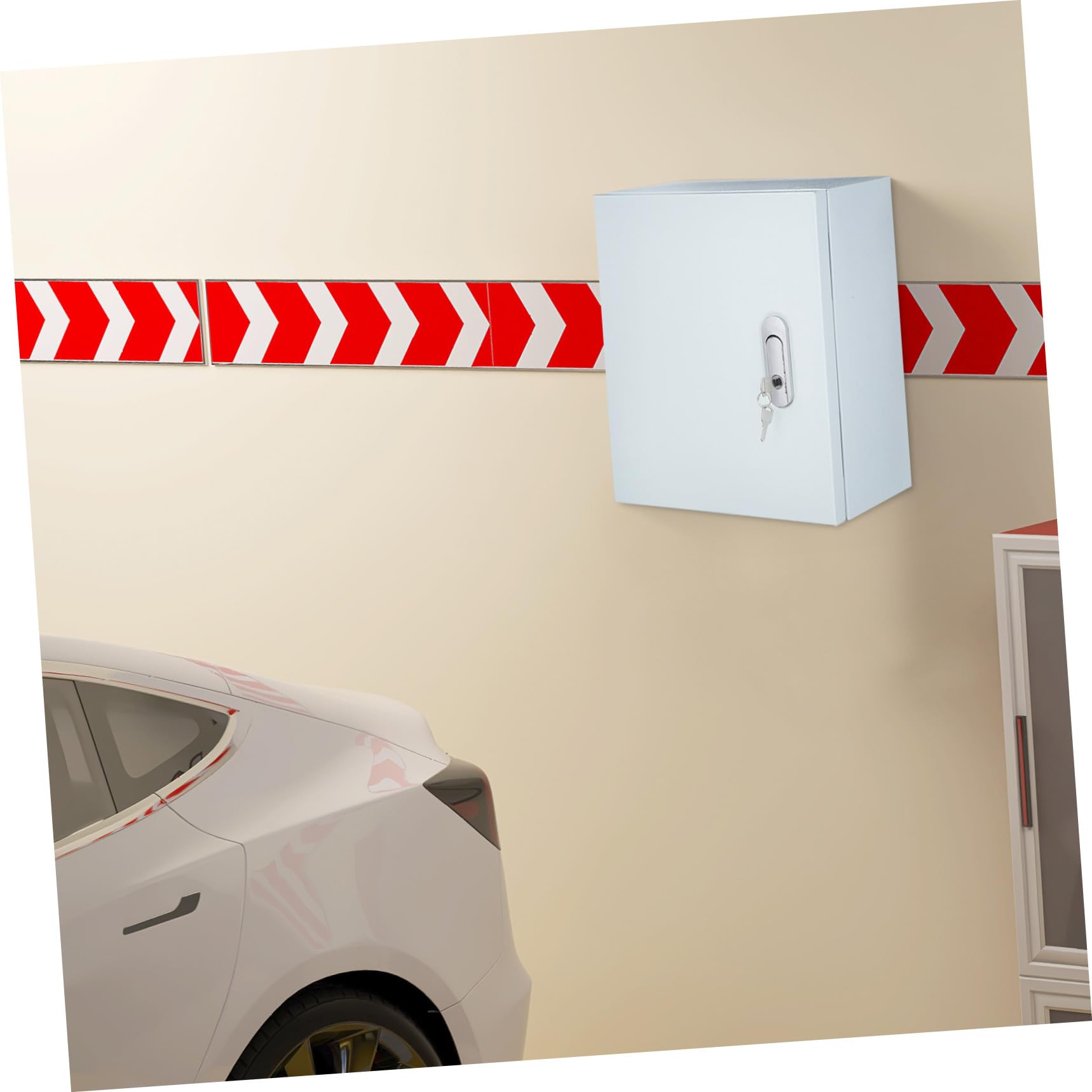Baluue Elektroverteilerkasten Metall Spritzwassergeschützt 250x300x140mm Wetterfester Außenschaltschrank ohne Griff für Hausinstallation und Stromverteilung