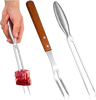 KONTONTY 2Pcs Garfo De Churrasco Chocolate Marshmallows Acampamento Churrasco Garfos De Aço Inoxidável Kabob Espetos Ferramentas De Churrasco Garfo De Marshmallow Garfo De Assar Vara De