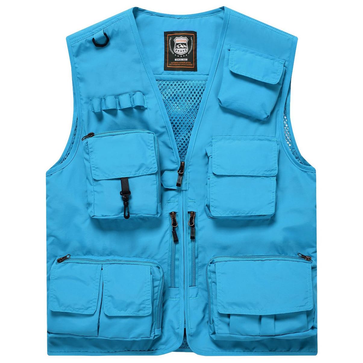 Hwalleum Men's Outdoor Casual Vest, Mens Summer Lightweight Multi-Pocket Camouflage Fishing Gilet Multifunction Outdoor Camo Vests For Camping Hunting Work Photography Hiking Travel