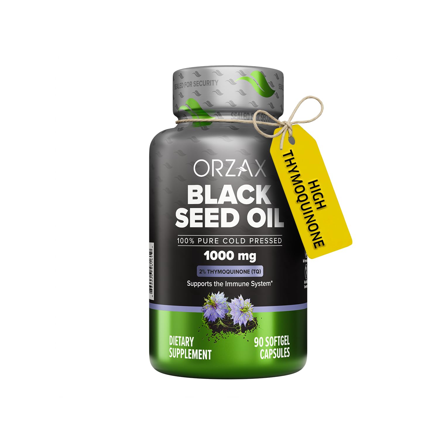 Amazon.com: ORZAX Black Seed Oil Cold Pressed 100% Pure | Non-GMO