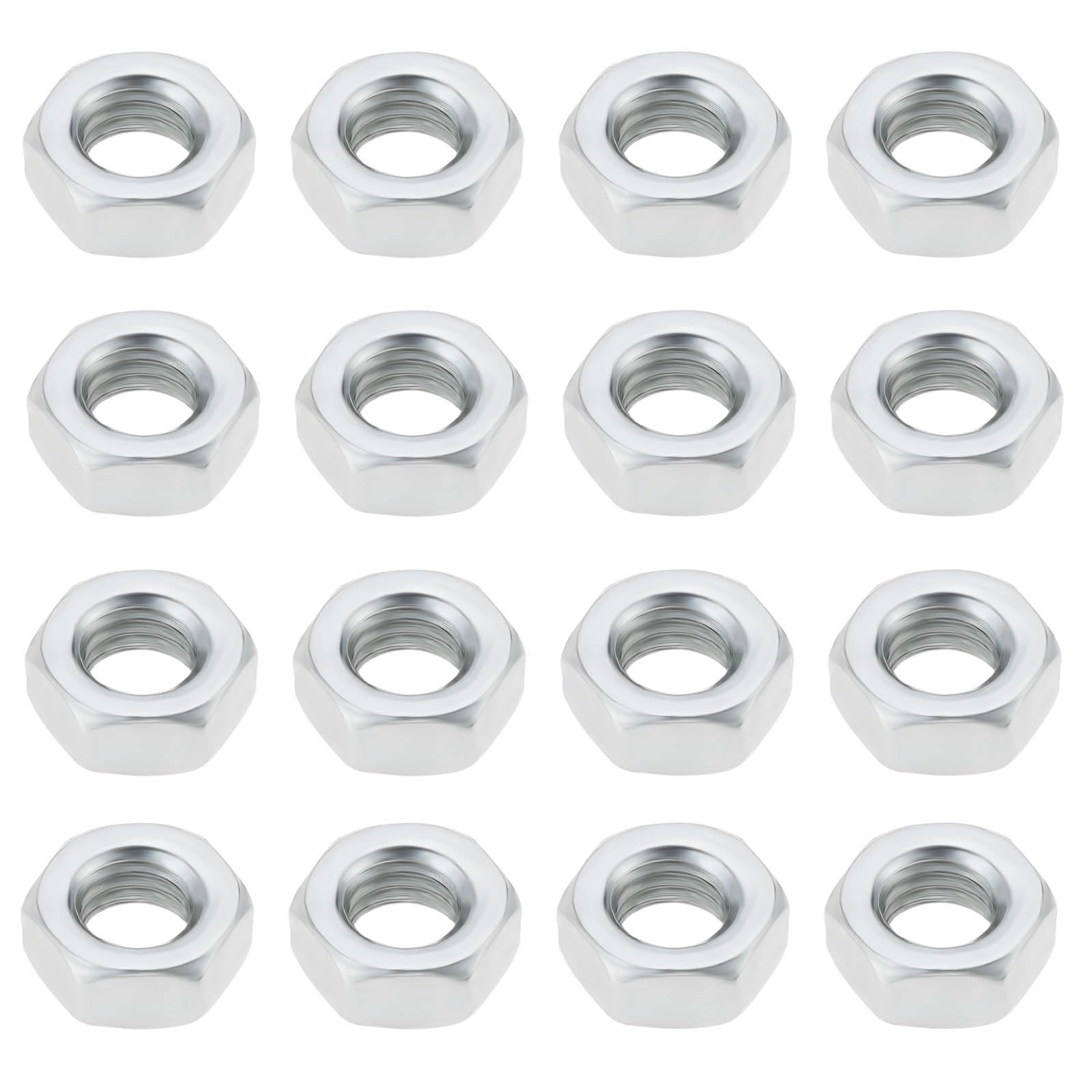 SG Store 100x Dadi Esagonali In Ferro Bianco Zinco M8 Dadi Esagonali DIN 934 M8 Zincati Con Chiave Misura 13,5 Per Riparazioni Domestiche Aste Filettate E Macchine Utensili Frenafiletti