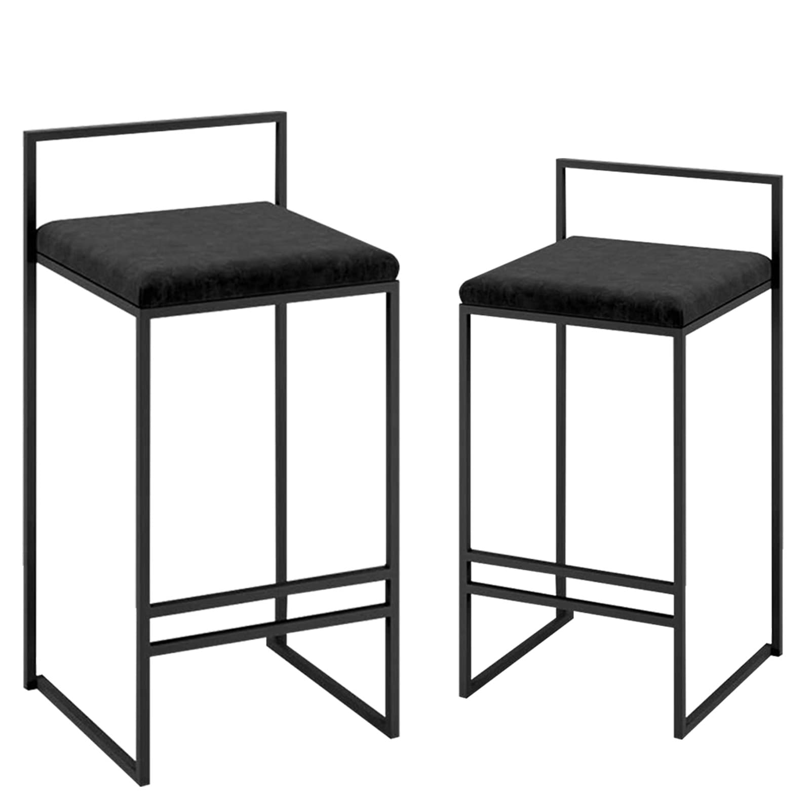 Chaises de bar en velours pour îlot de cuisine et repas