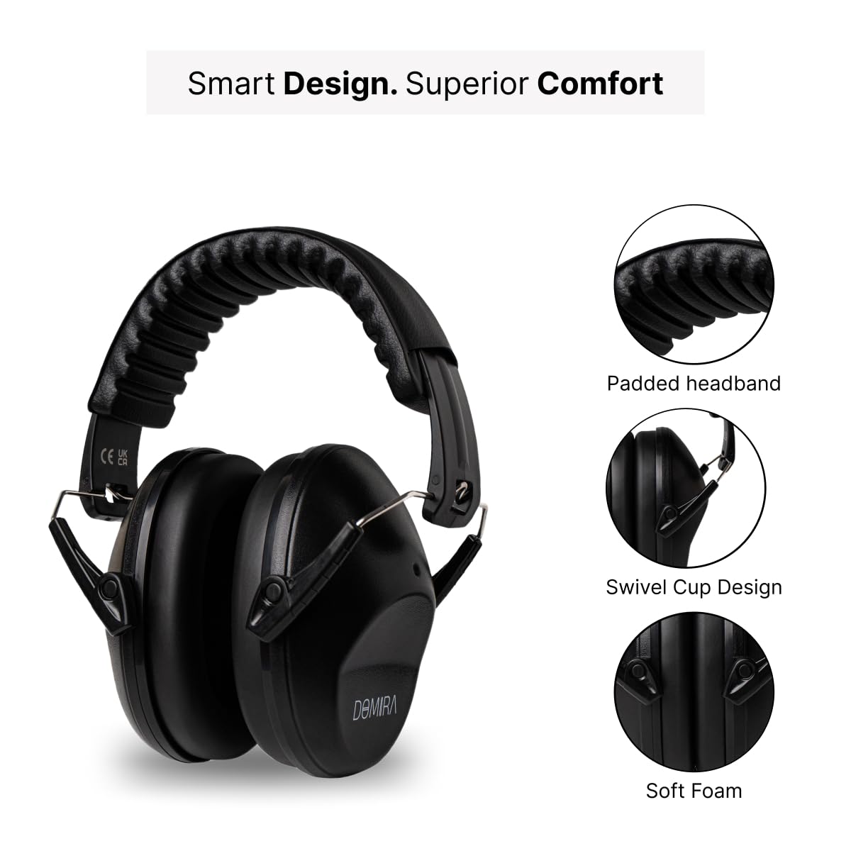 DOMIRA Kids Ear Defenders SNR 26, Noise Cancelling Ear Muffs for Children Hearing Protection for School Travel & Shooting - Image 4