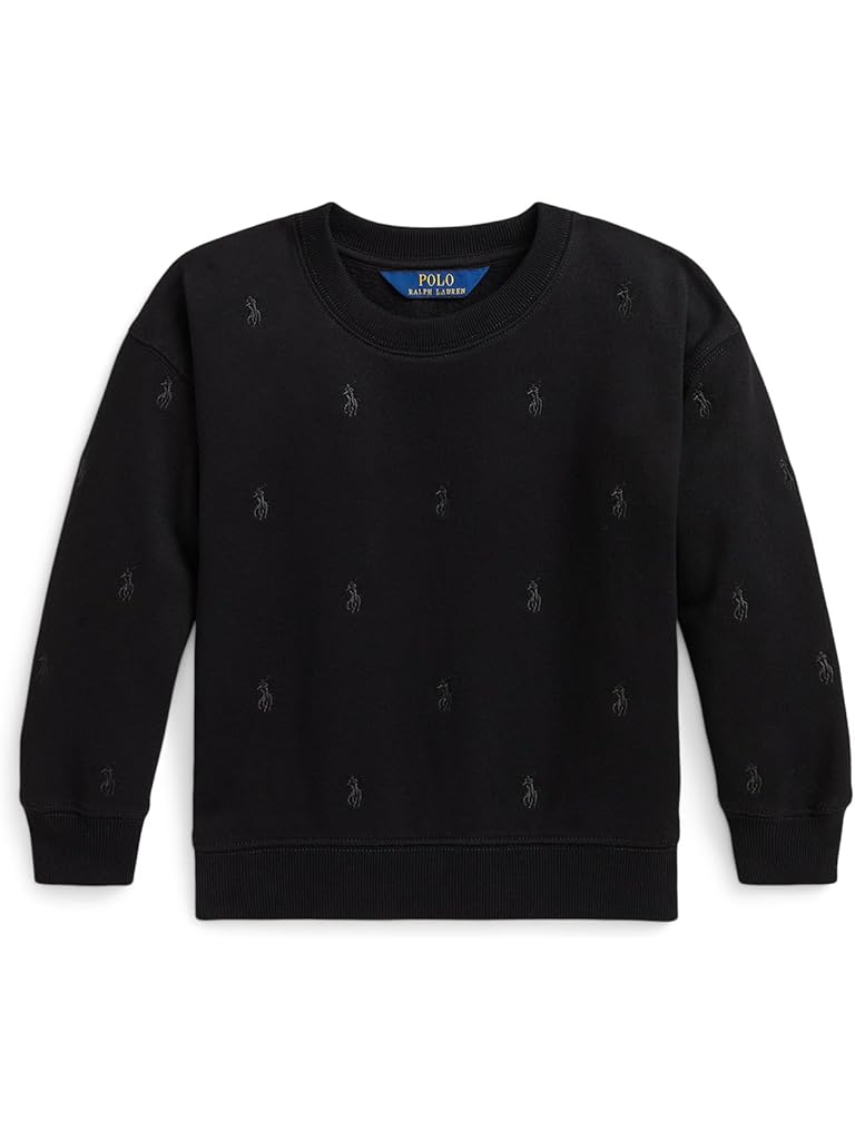 Black Polo Ralph Lauren Polo Pony Fleece Sweatshirt (Toddler/Little Kid)