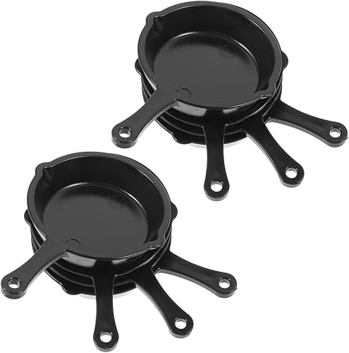 Miniatura 9 de 10 piezas en miniatura, sartenes de plástico en miniatura, sartén simulación, modelos, mini casa de muñecas, utensilios de cocina, accesorios para