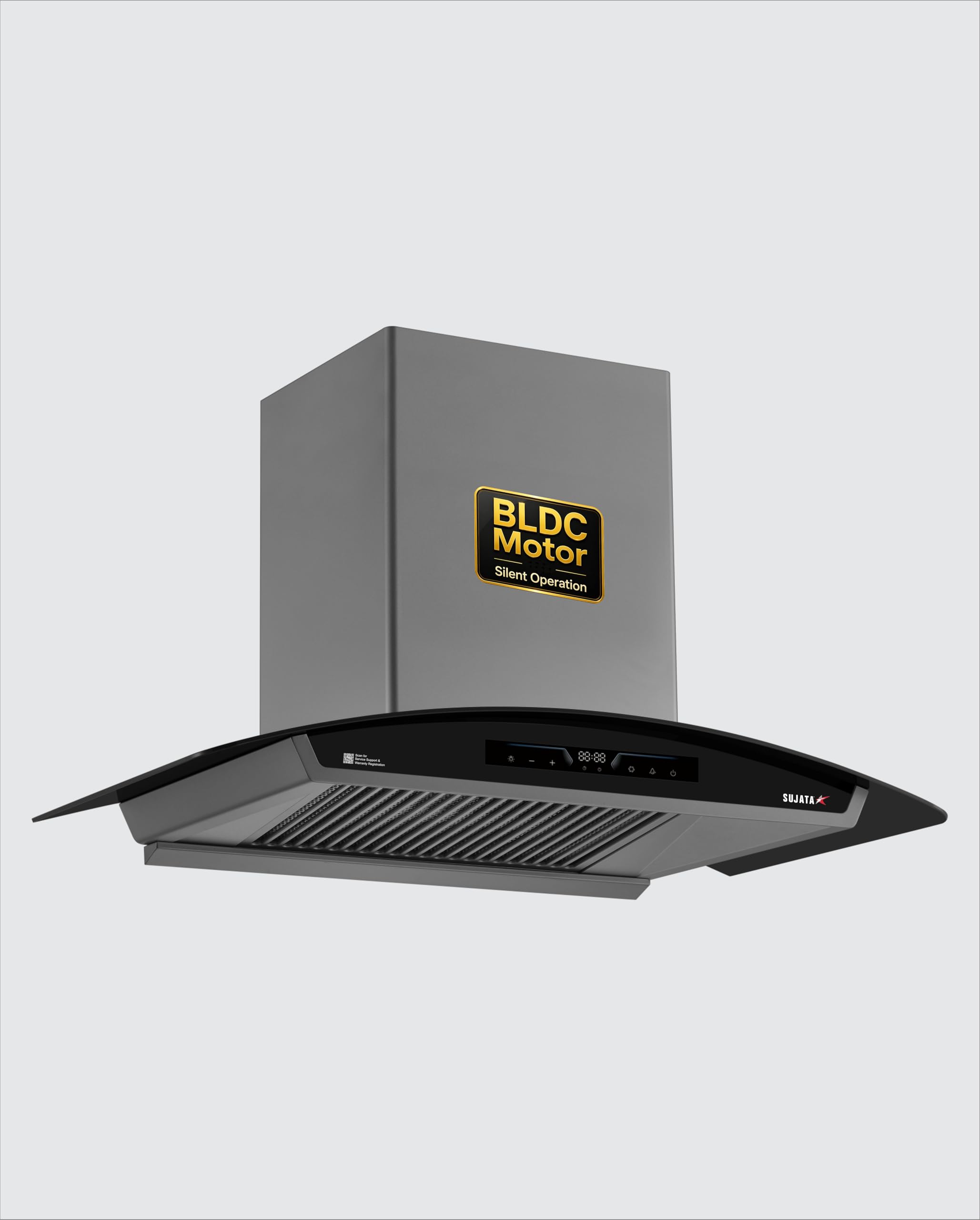 Sujata Quartz 90cm Auto Clean Kitchen Chimney | 15 Years BLDC