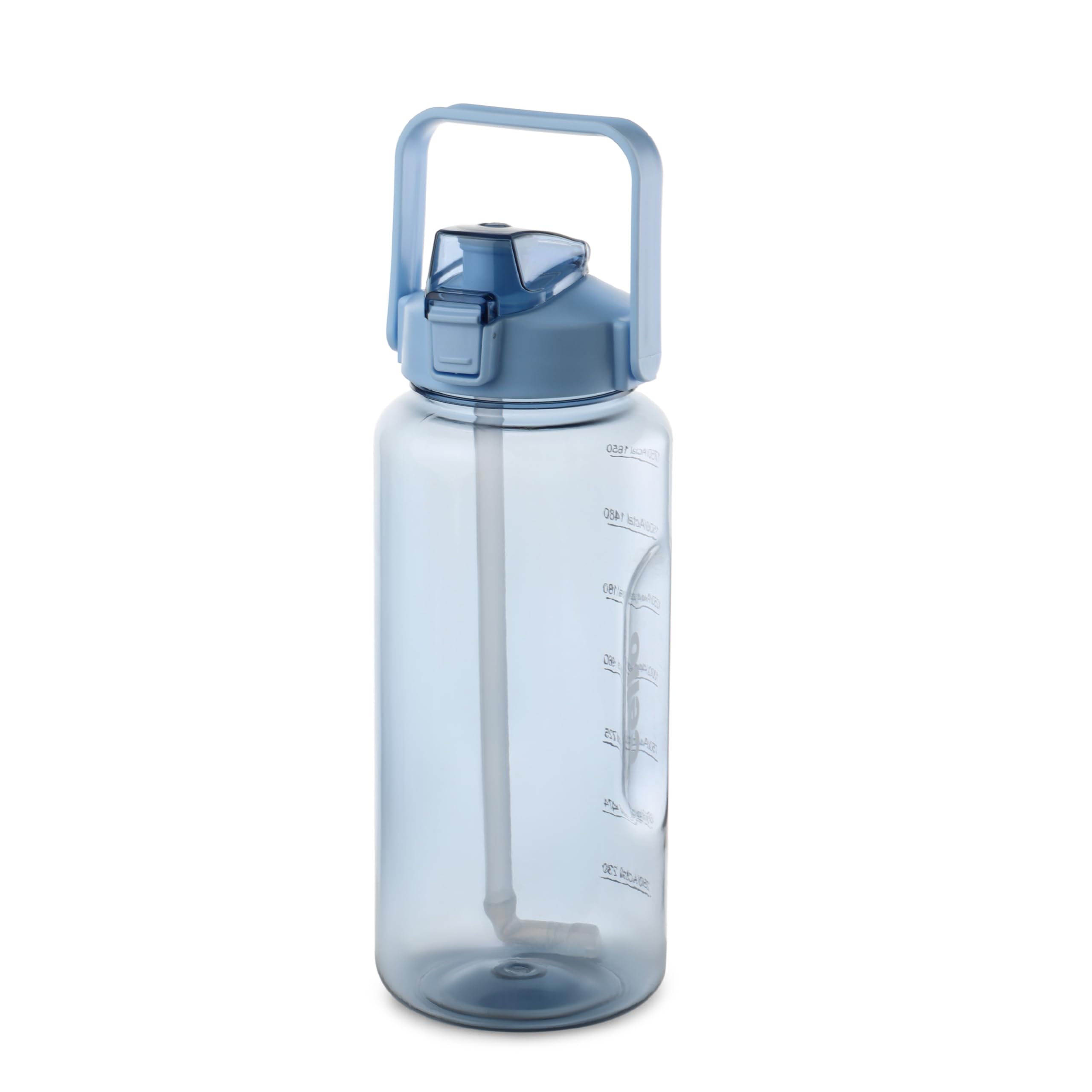 CELLO Gym Pro Large Inner Straw Sipper Water Bottle For Daily Use 2080 ml, Light Blue | Stylish, Reusable & Unbrakable Leakproof Easy to Carry Handle Water Bottle For Fitness, Gym, Office & Outdoor