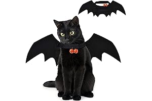 YUJUN Spooktacular Feline Wings: The Purrfect Halloween Accessory for Your Cat