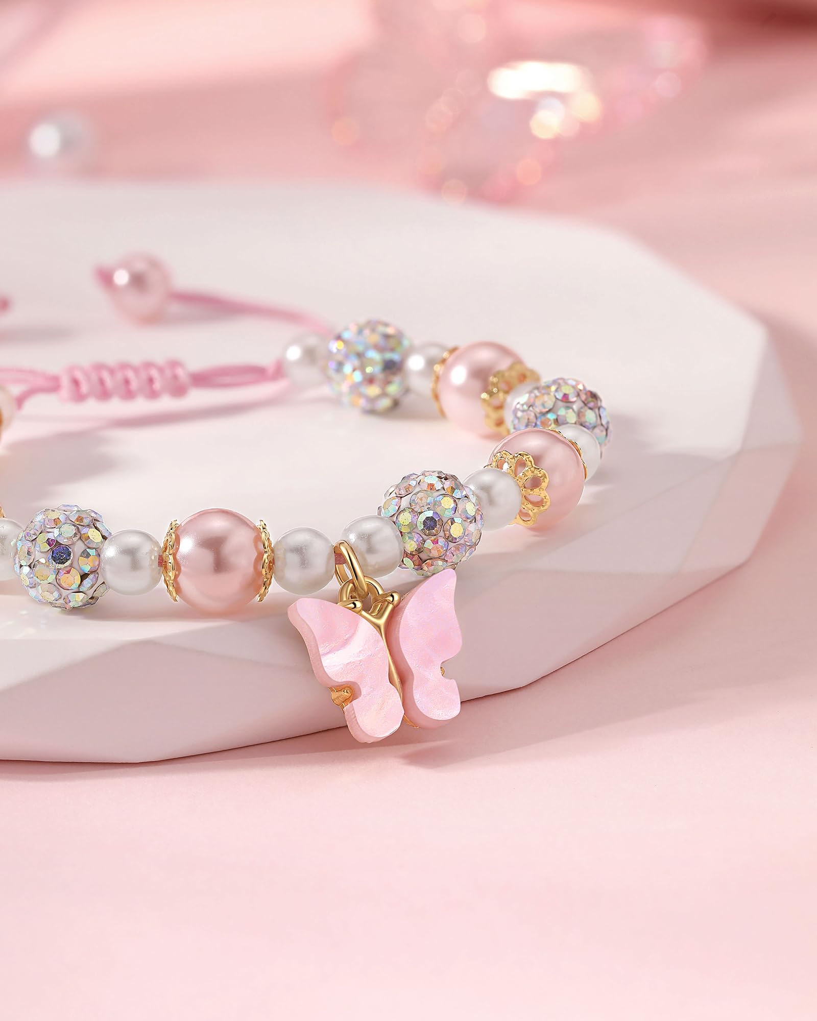 Butterfly Bracelet Gifts for Granddaughter Niece-Birthday, Christmas Jewelry for Girls