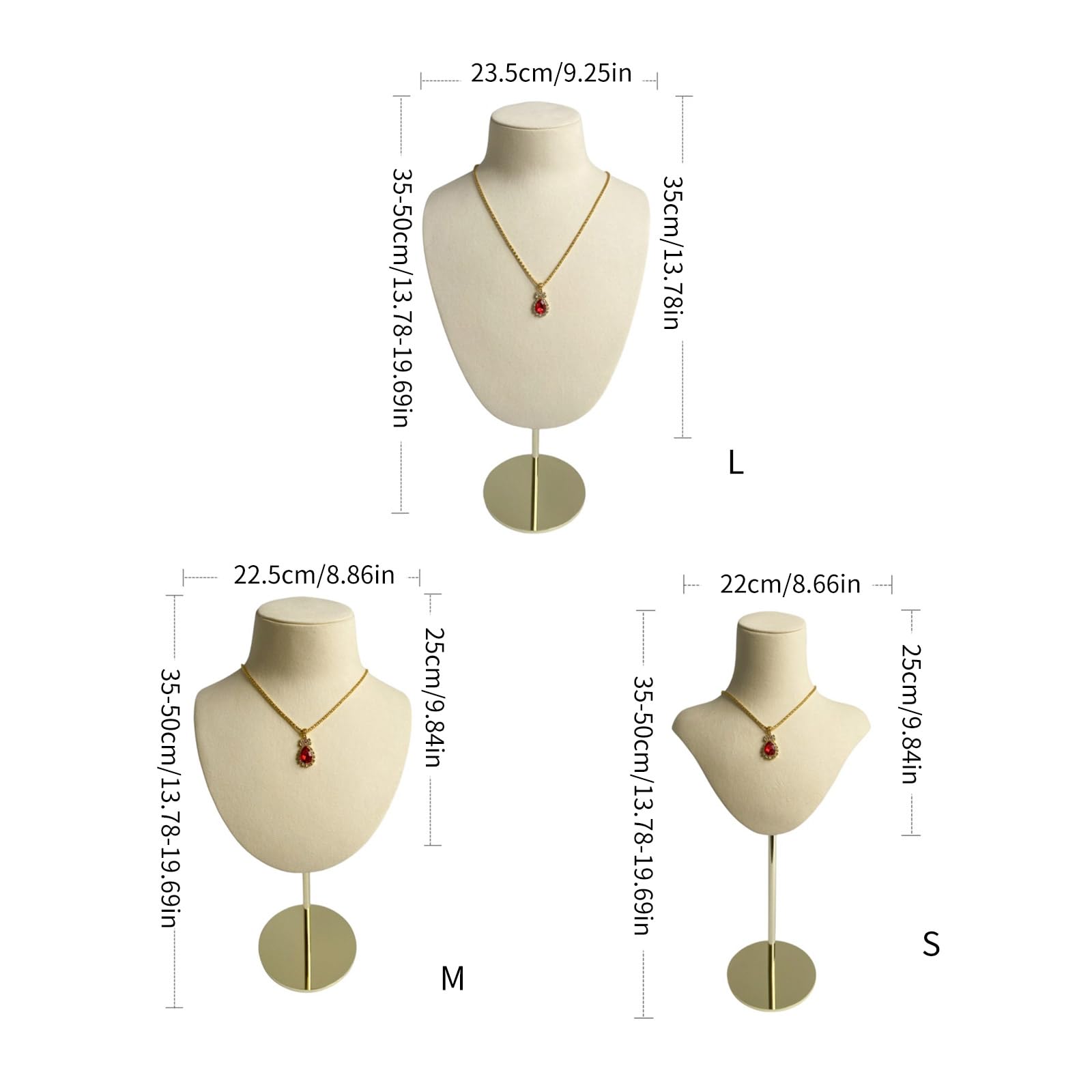 Générique Portrait modèle porte-collier Mannequin bijoux présentoir cou pendentif de rangement bijoux photographie accessoires collier