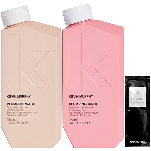 KEVIN MURPHY Plumping Wash and Rinse 84 Fl Oz con pH Labs Pure Straight Post-Treatment Shampoo 03fl oz
