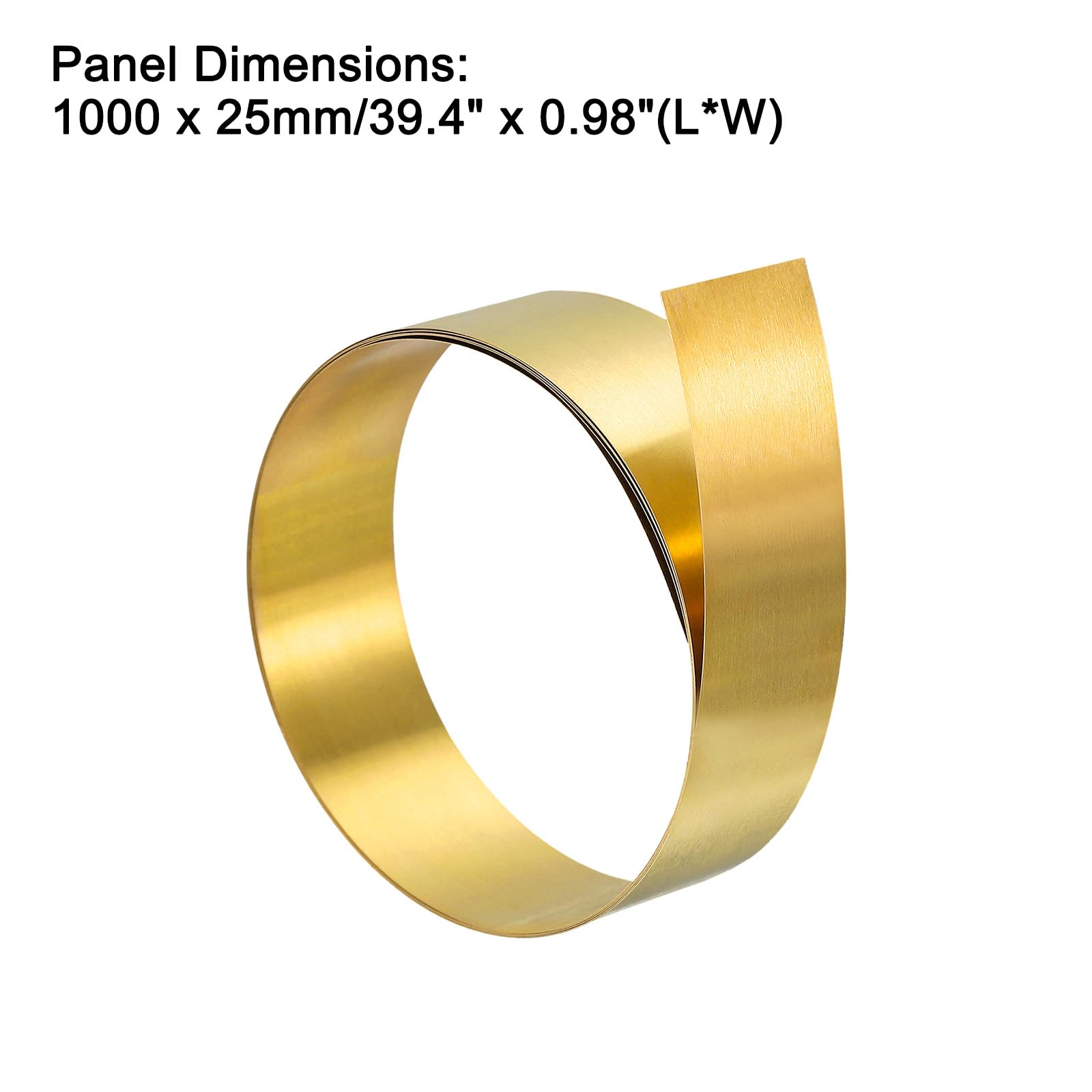 QUARKZMAN Latón Hoja Rollo, Metal Lámina Placa 1000mm x 25mm x 0,4mm 2uds