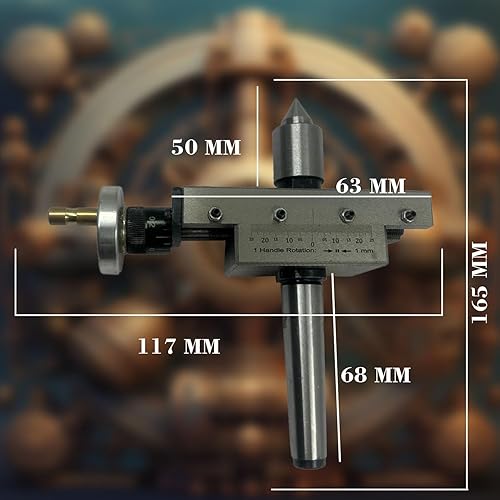 Miniatura 4 de Nuevo accesorio de torneado cónico mejorado con centro vivo giratorio para máquina de torneo-métrica (2 MT)- VER VIDEO de trabajo**