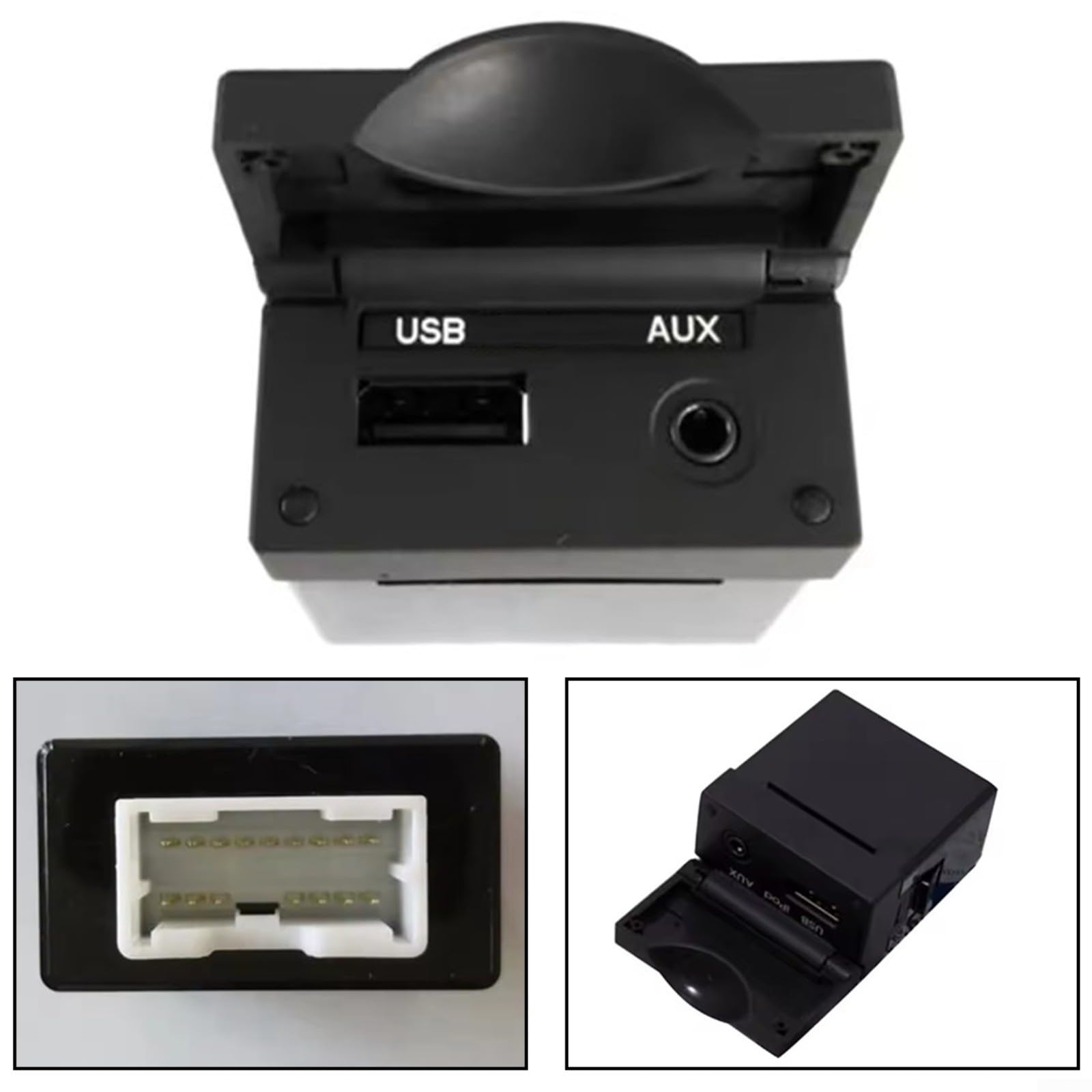 Presa USB AUX per console centrale per Hyundai Genesis Coupe 2010-2012, ingresso audio per adattatore porta 96120-2M100, ABS nero