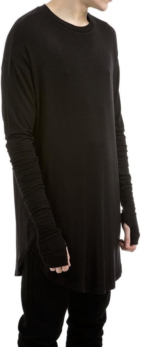 LILBETTER Mens Thumb Hole Cuffs Long Sleeve T-Shirt Basic Tee - Image 3