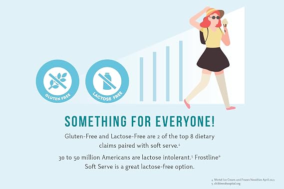 Frostline Vanilla Soft Serve Mix, Gluten & Lactose Free, 6 lb Bag | Vanilla soft serve mix with rich, creamy flavor; just add water, dairy or dairy-free milk for smooth frozen treats