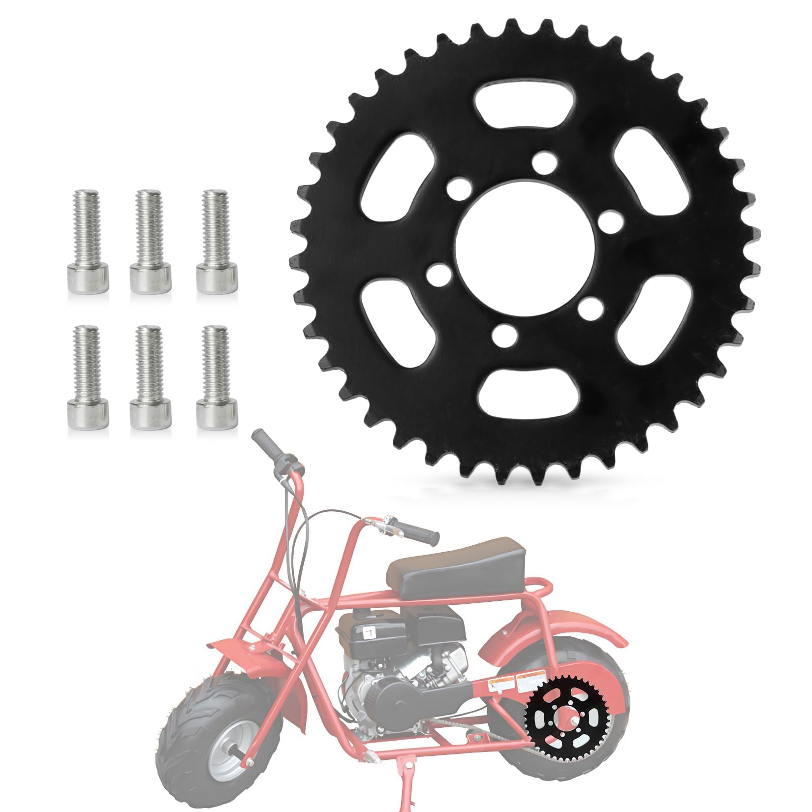 35 Chain Sprocket - 40 Tooth Sprocket 35 Chain Mini Bike Rear Sprocket for CC100X CK100 Baja DB30 TaoTao GK80 Monster Moto 80cc MBX10 MBX11 Predator