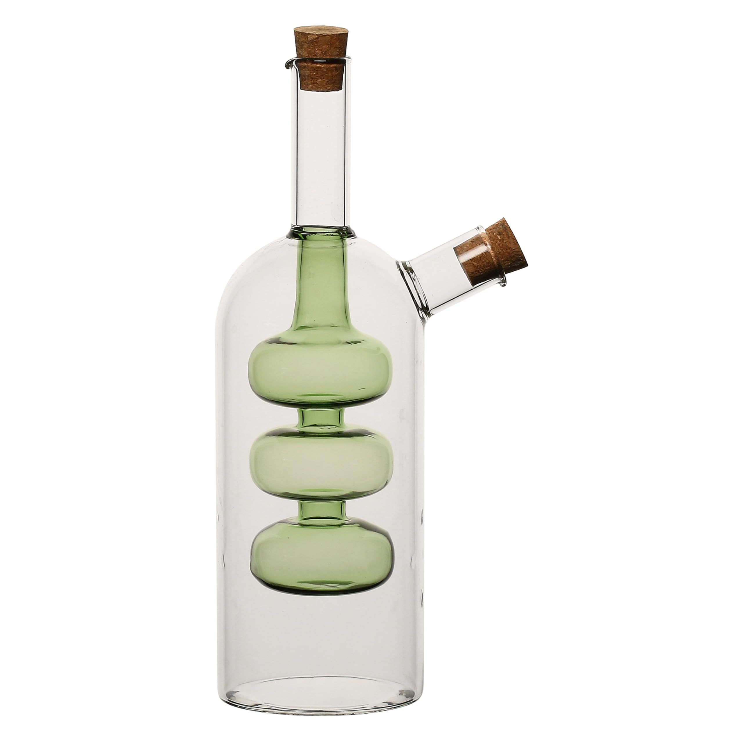 THUN -Set olio e aceto Bloomia - vetro, sughero - Collezione Giardino di primavera - Ø 7.16 cm, 22.7 cm h