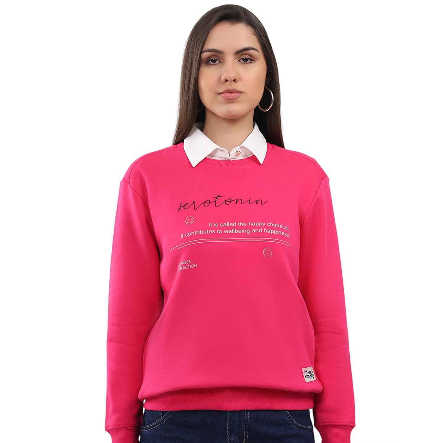 monte carlo Women’s Regular Fit Printed Round Neck Full Sleeve Winter Sweatshirt | Soft Warm Knit | Stylish Casual Fashion | Comfortable Winter Wear Top for Women (Pack of 1)-picture-24