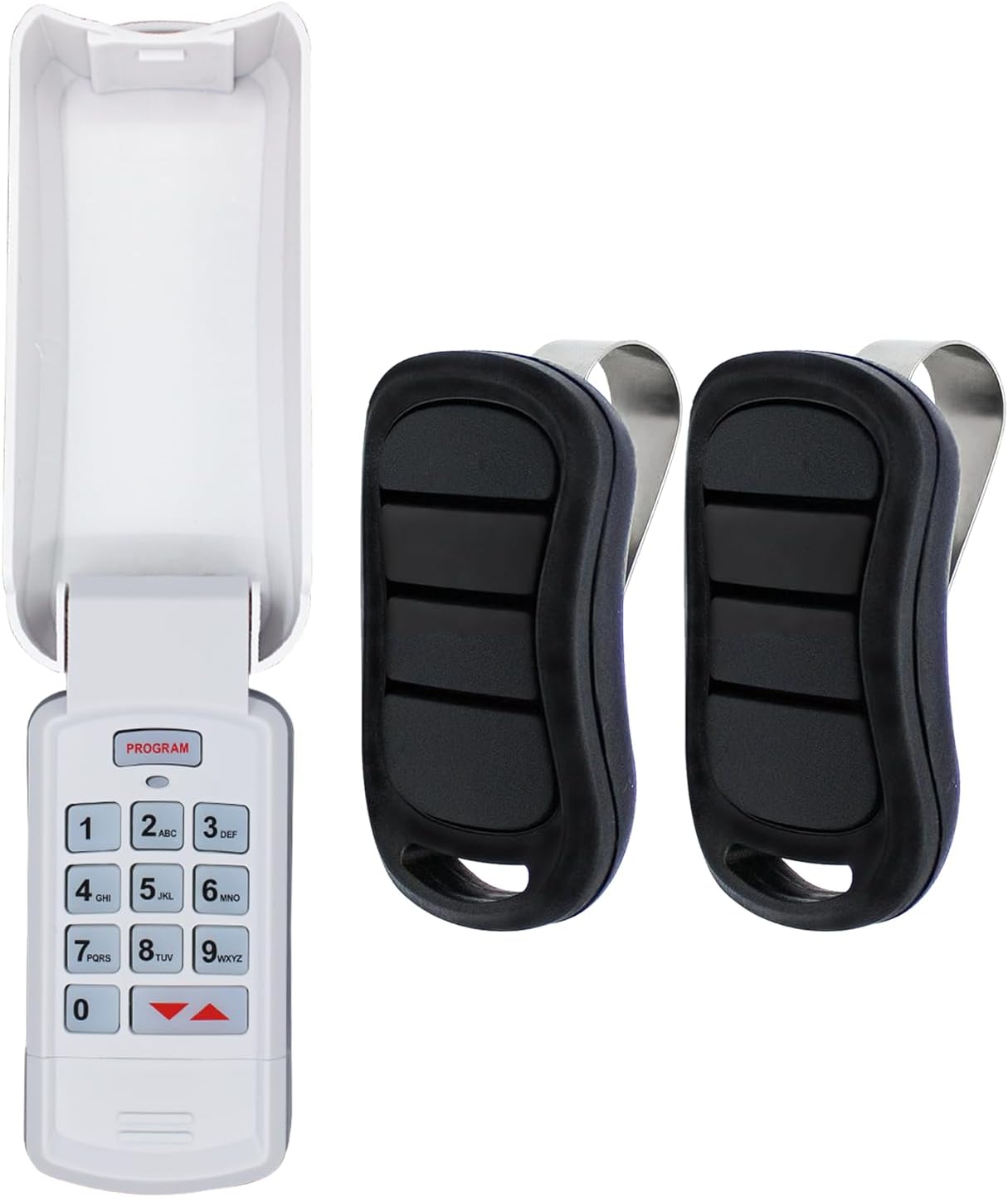 GK-R Keypad with 2 Pack G3T-R Remote, Fit for All Genie and Overhead Garage Door OpenerSince 1995, Keypad Replace GK-BX OKP-BX GWKPD-BL, Remote Replace G3T-BX G3T-A O3T-ASafe & Secure
