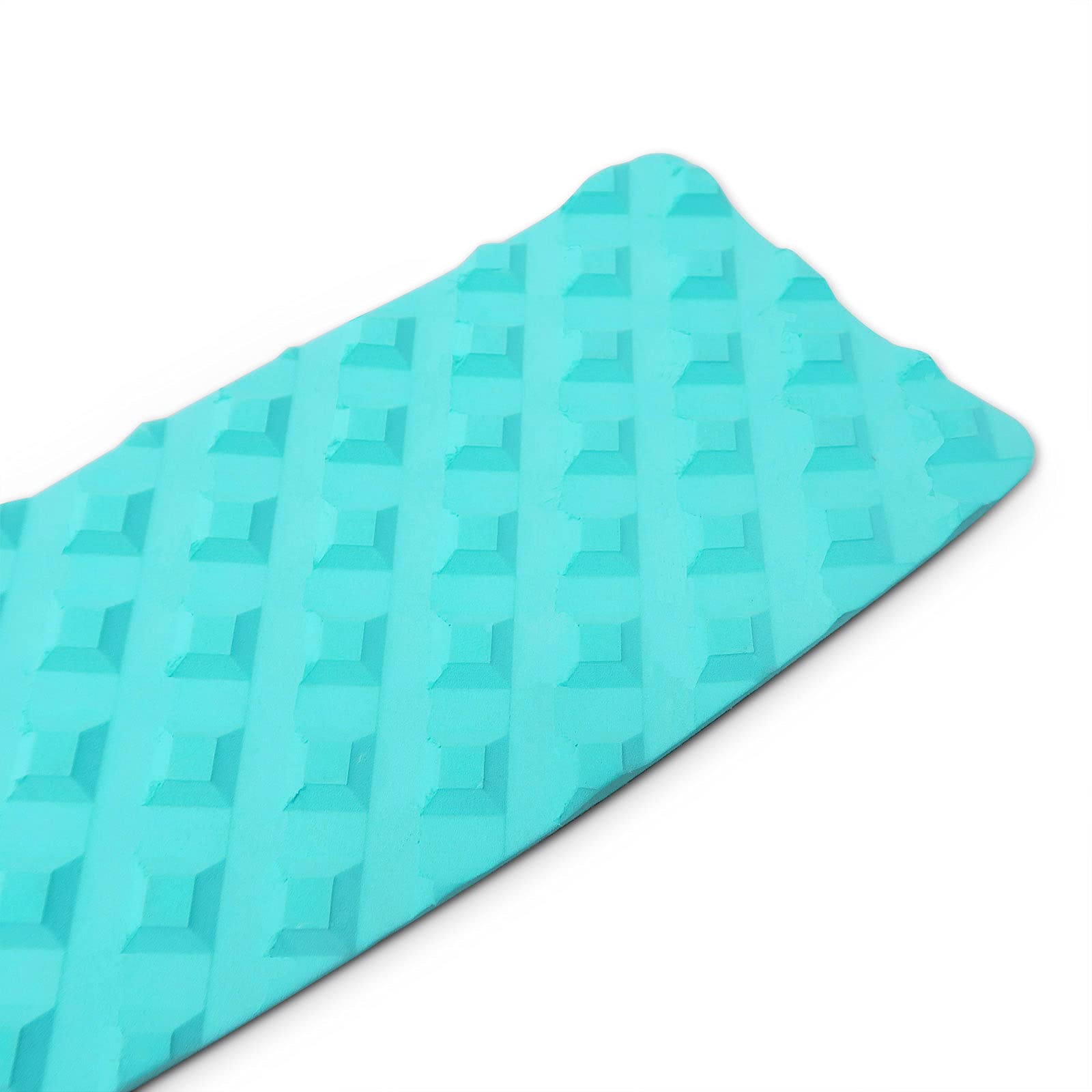 AQUBONA 5 almohadillas de tracción de EVA para tabla de surf con pateador para skimboards de Stomp, tablas de surf, funboard, tabla de peces/azul aguamarina, negro y blanco