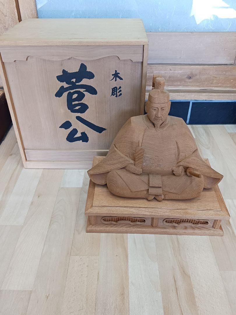 井波彫刻　木彫　菅公　菅原道真　野原輝久刀　在銘　共箱 井波彫刻 木彫 菅公 菅原道真 野原輝久刀 在銘 共箱 Amazon.co.jp: