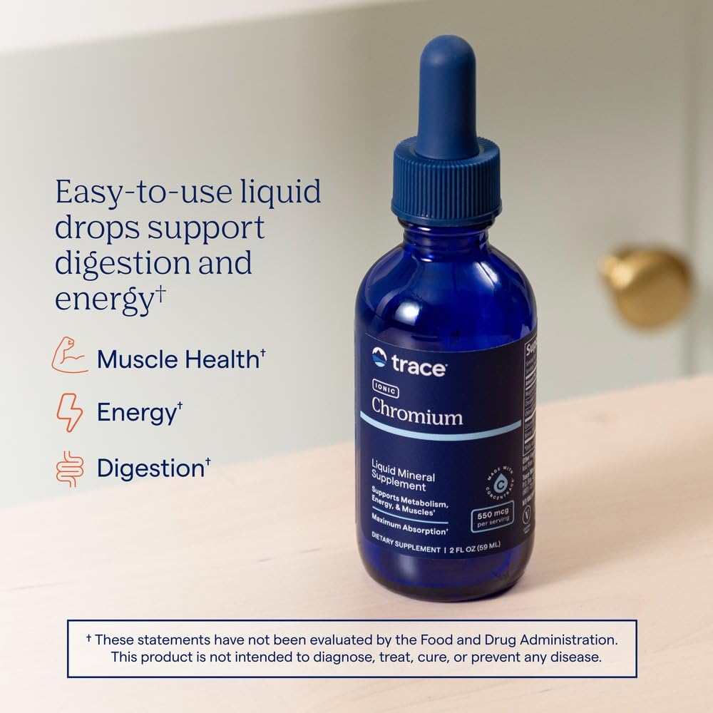 Trace Minerals Ionic Chromium Liquid Supplement, 550 mcg per Serving, 2 oz — Amazon image 2