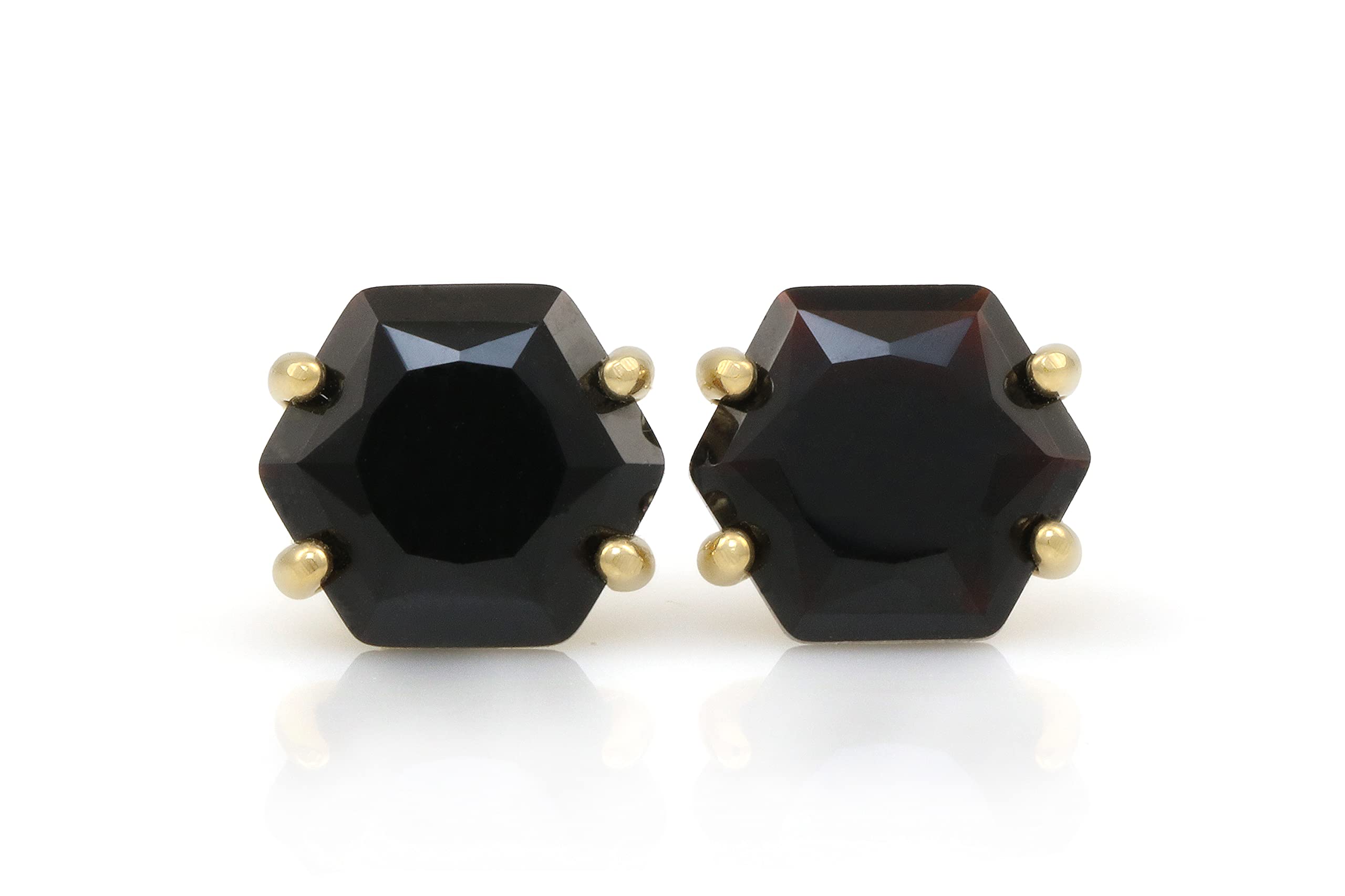Orecchini Semplice Onice Nero - Orecchini Oro per Tutti i Giorni - Orecchini di Moda, Orecchini di Pietre Naturali - Orecchini da Donna Fatti a Mano per Casual, Formali, Gioielli Regalo
