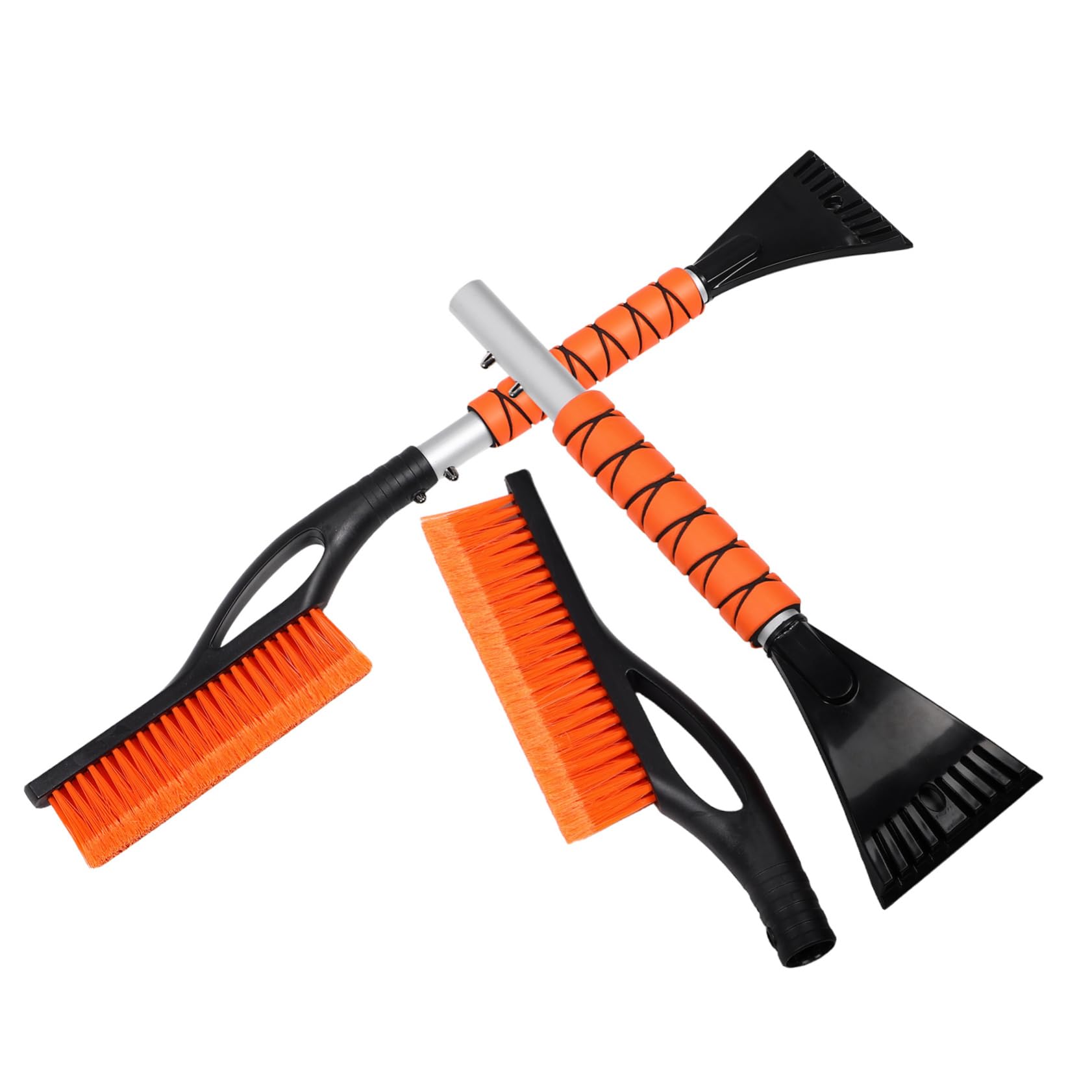 ULTECHNOVO Lot de 2 Grattoirs à Glace pour Voiture, Déneigement, Design Extensible, en Abs et PP, pour Pare-Brise et Hiver Rigoureux