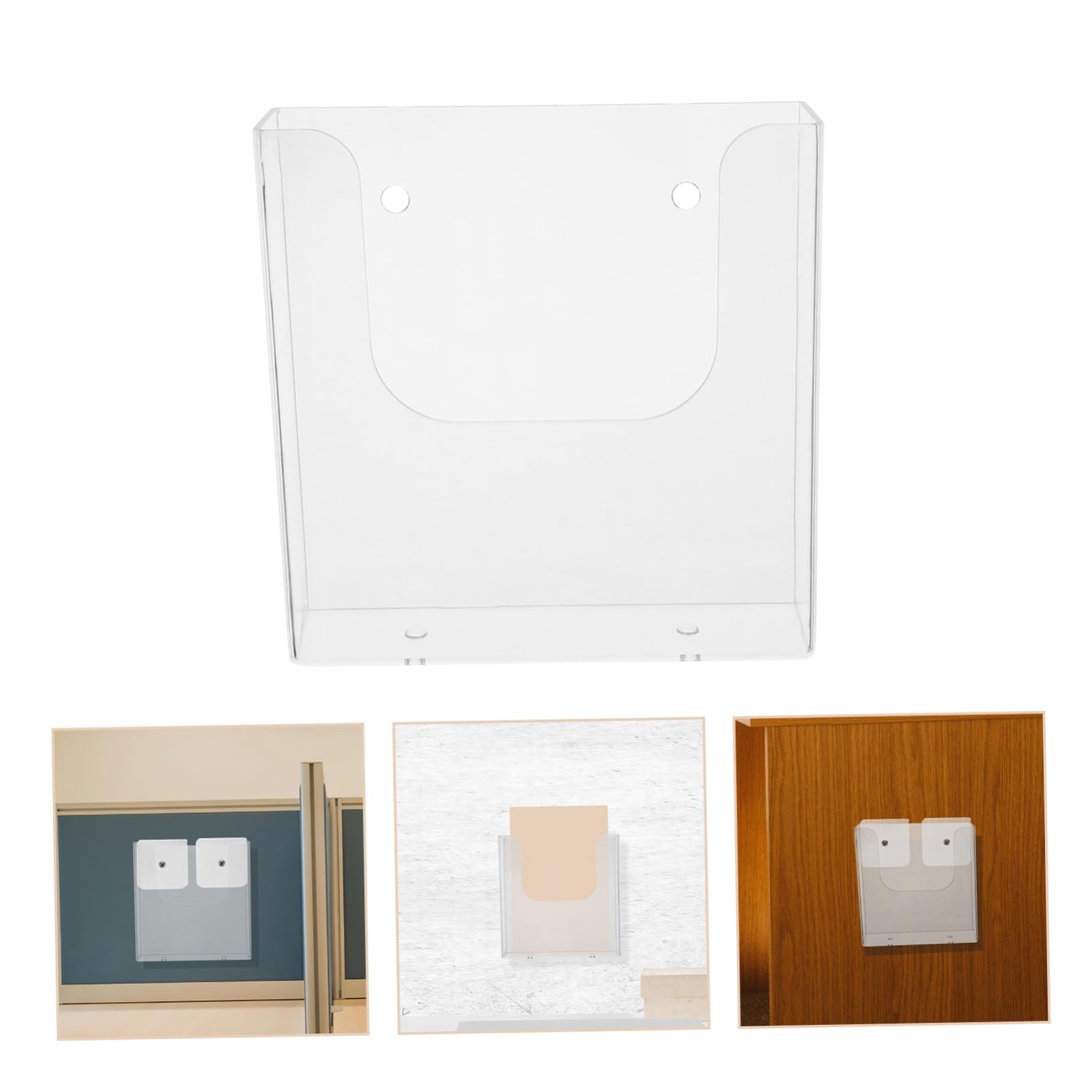DOITOOL Boîte de Rangement de Bureau en Plastique Design Moderne et Trous pour Organiser Documents, Robuste Usage Bureau