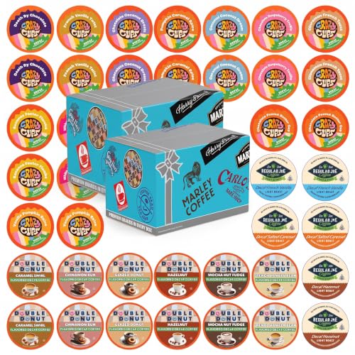 Flavored Decaf Coffee Pods Variety Package,Great Mix of Decaffeinated Coffee Pods Compatible with all Keurig K Cups Brewers,Bulk Pack,(Pack of 80)