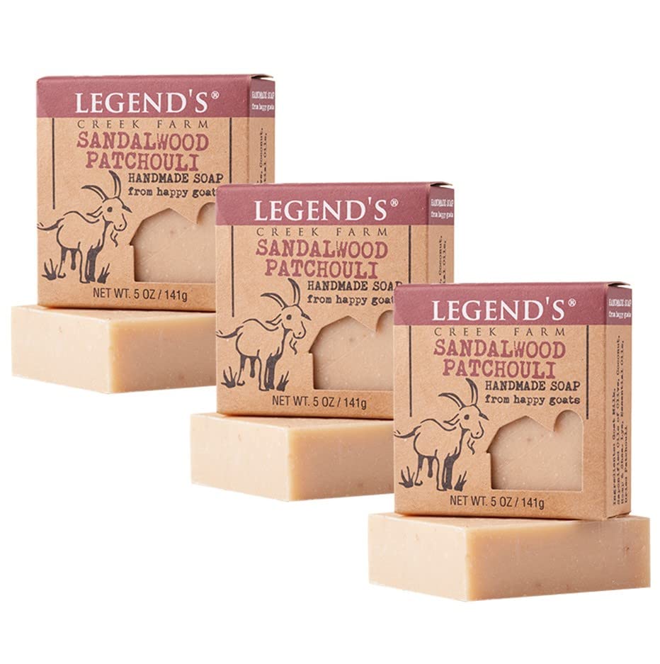 Legends Creek Farm - Jabón de leche de cabra barra de limpieza hidratante para manos y cuerpo espuma cremosa y nutritiva suave para pieles sensibles