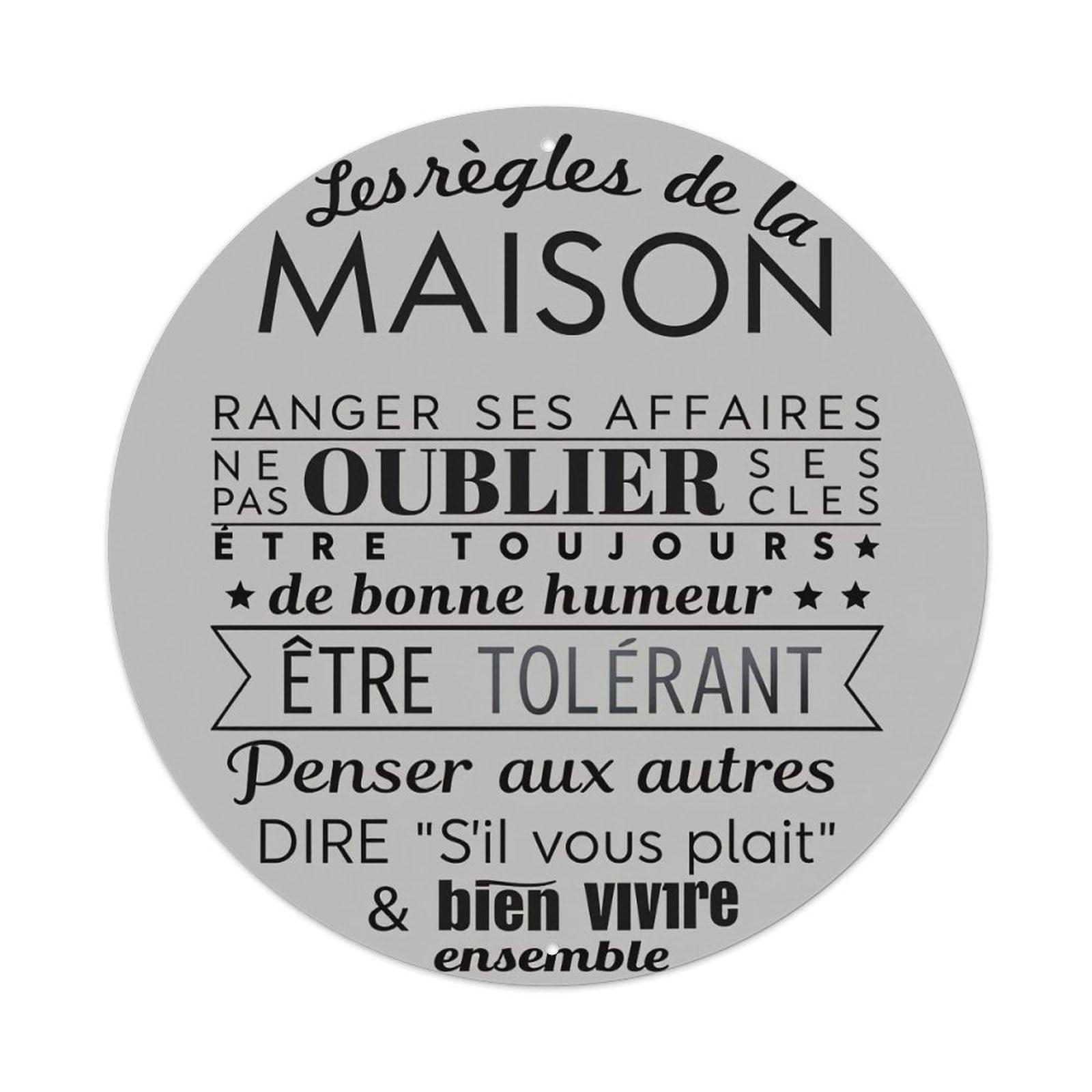 The Rules Of The House Tin Sign Vintage Style Home Bar Garden Wall Plaque Decor Metal Poster 8x12 Inch