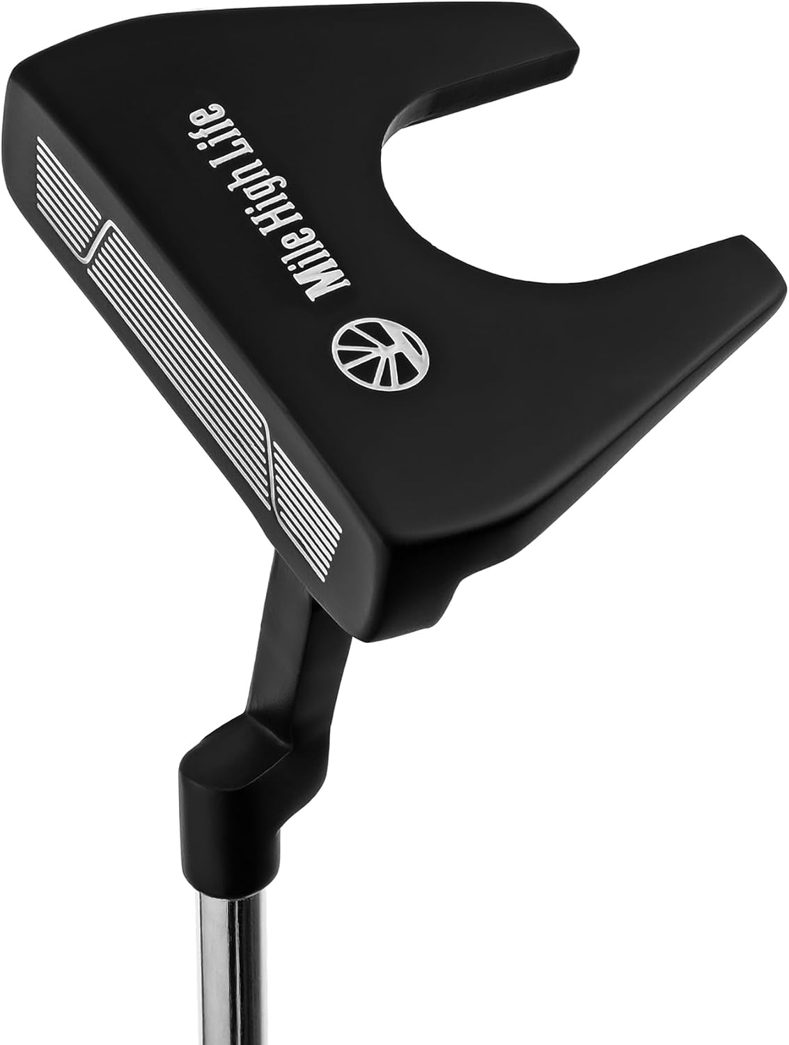 Mile High Life | Men’s Golf Putter w Premium Grip | Right Handed Putters w Aim Line | Entry Level Golfer Putter | Value Alternative to Major Brands Left Hand-Black-E Blade