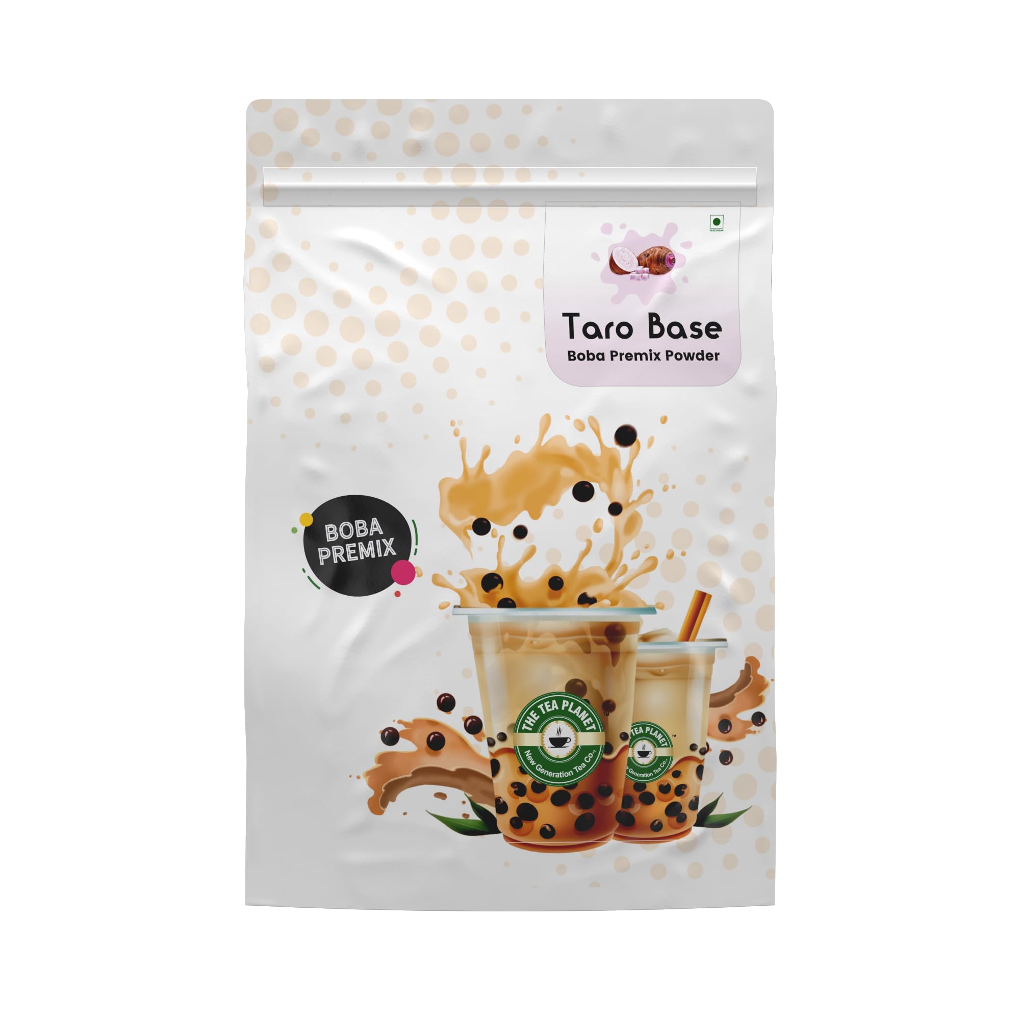 Tea Planet Nutty Taro Boba Premix – Creamy and Earthy Bubble Tea Base | DIY Milkshakes, Desserts, and Smoothies | Vegan-Friendly, Non-GMO,(NUTTY TARO, 400g)