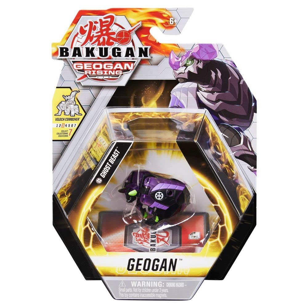 Geogan Rising 2021 Darkus Ghost Beast Geogan (Viloch Combiner Part 3 of 7) Collectible Action Figure and Trading Cards
