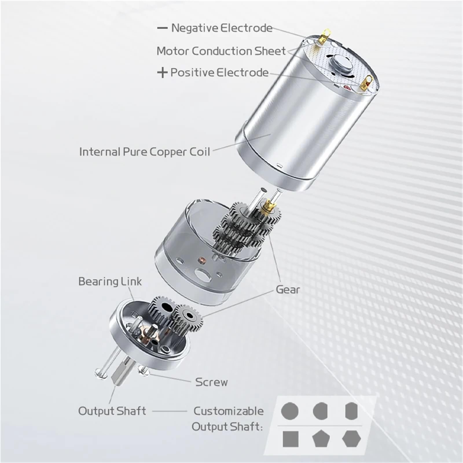 JGA25-370 Getriebemotor 6V hohes Drehmoment Drehzahl regelbar Bürstmotor