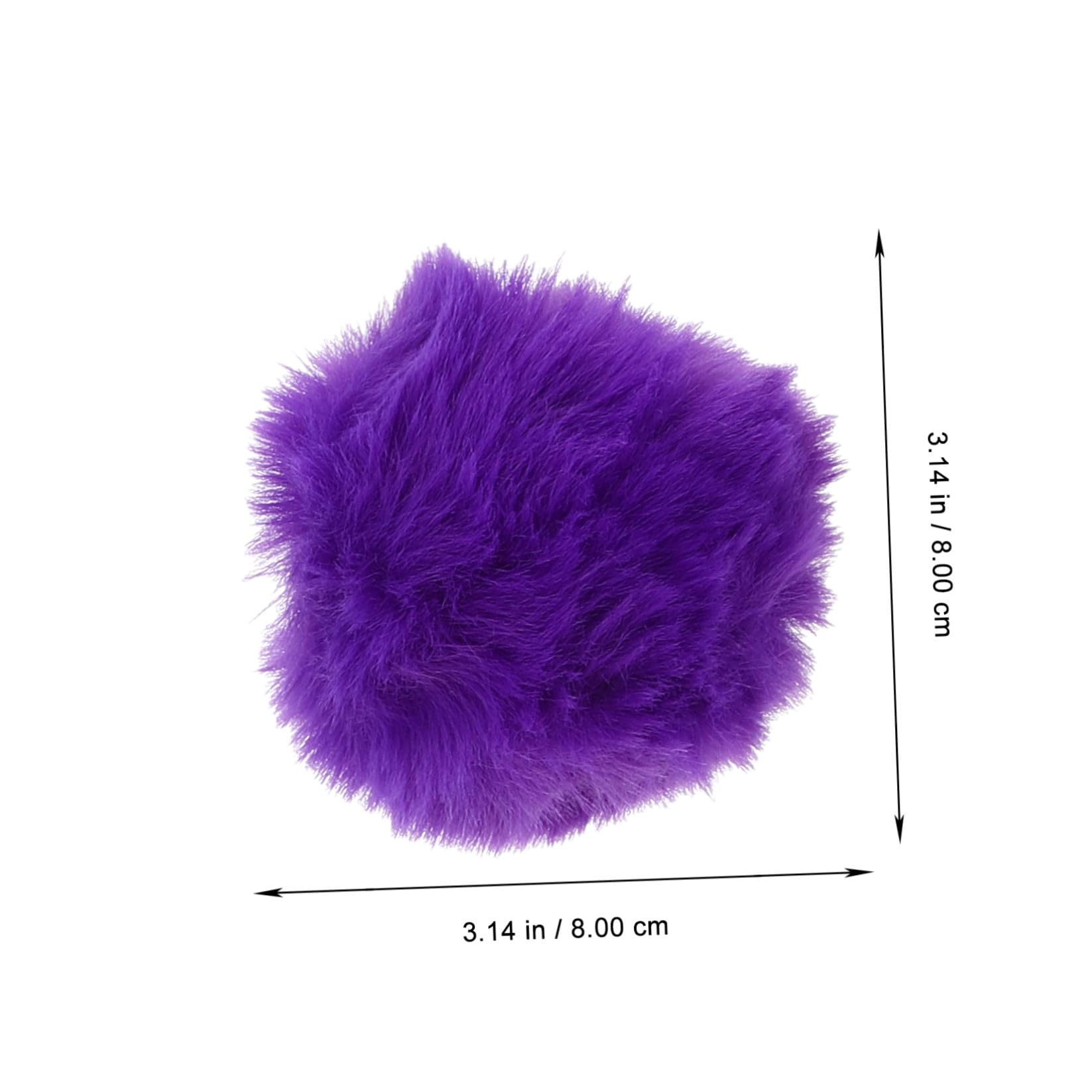 HOMSFOU 50 Pompons en Peluche Colorés 8cm, Boule Duveteuse Imitation Poil de Lapin, Accessoires pour Chapeau, Couture et Loisirs Créatifs