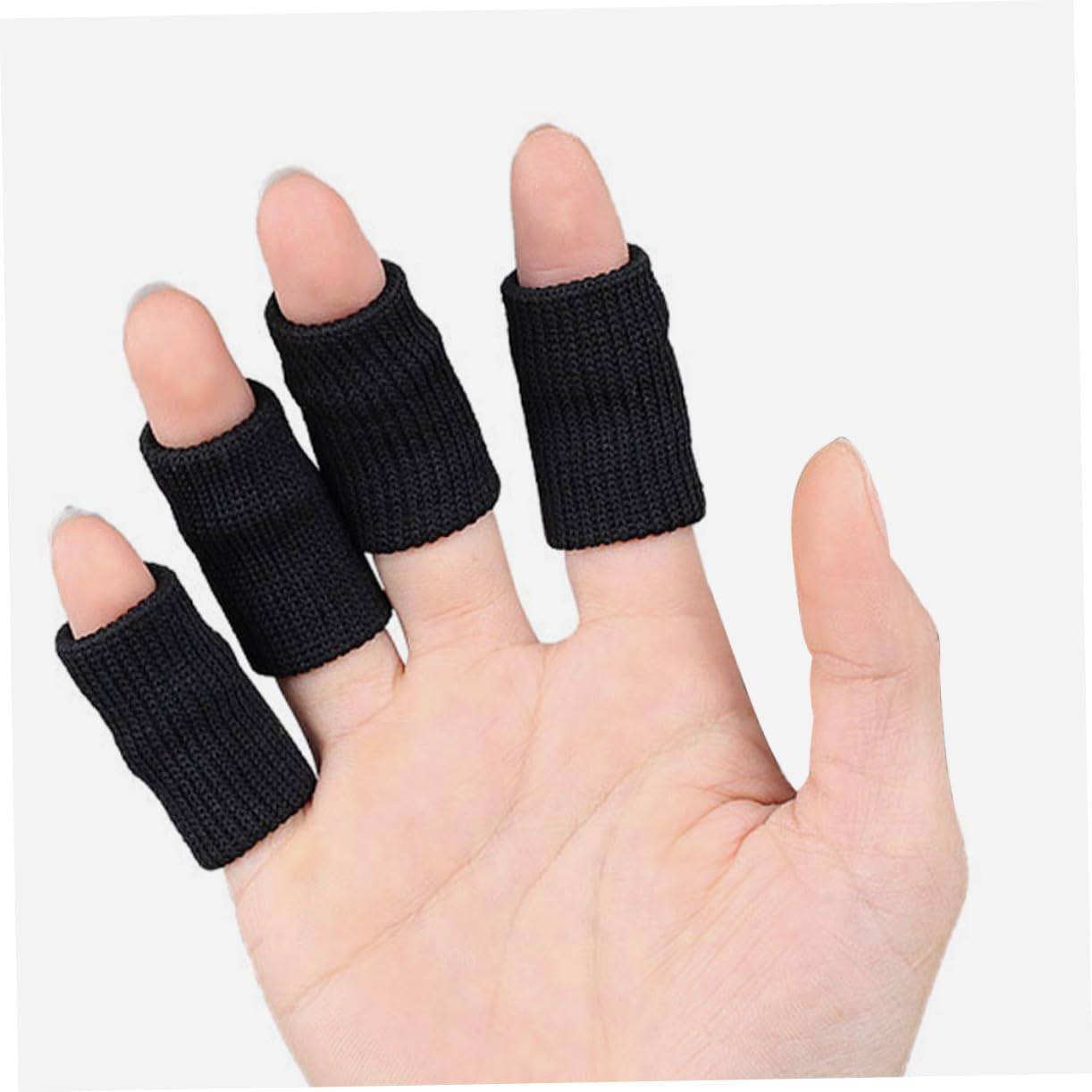 PartyKindom 1Set Non Skid Finger Sleeves for Basketball Sweat Resistant Elastic Sports Supplies Protective Gear for Finger Joints for Athletes and Intense Exercise