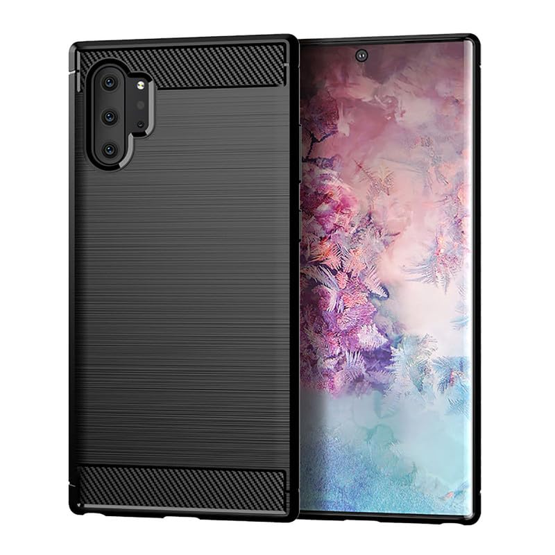 Image of Hybrid Carbon Fiber Back Case for Samsung Galaxy Note 10 Plus (Black)
