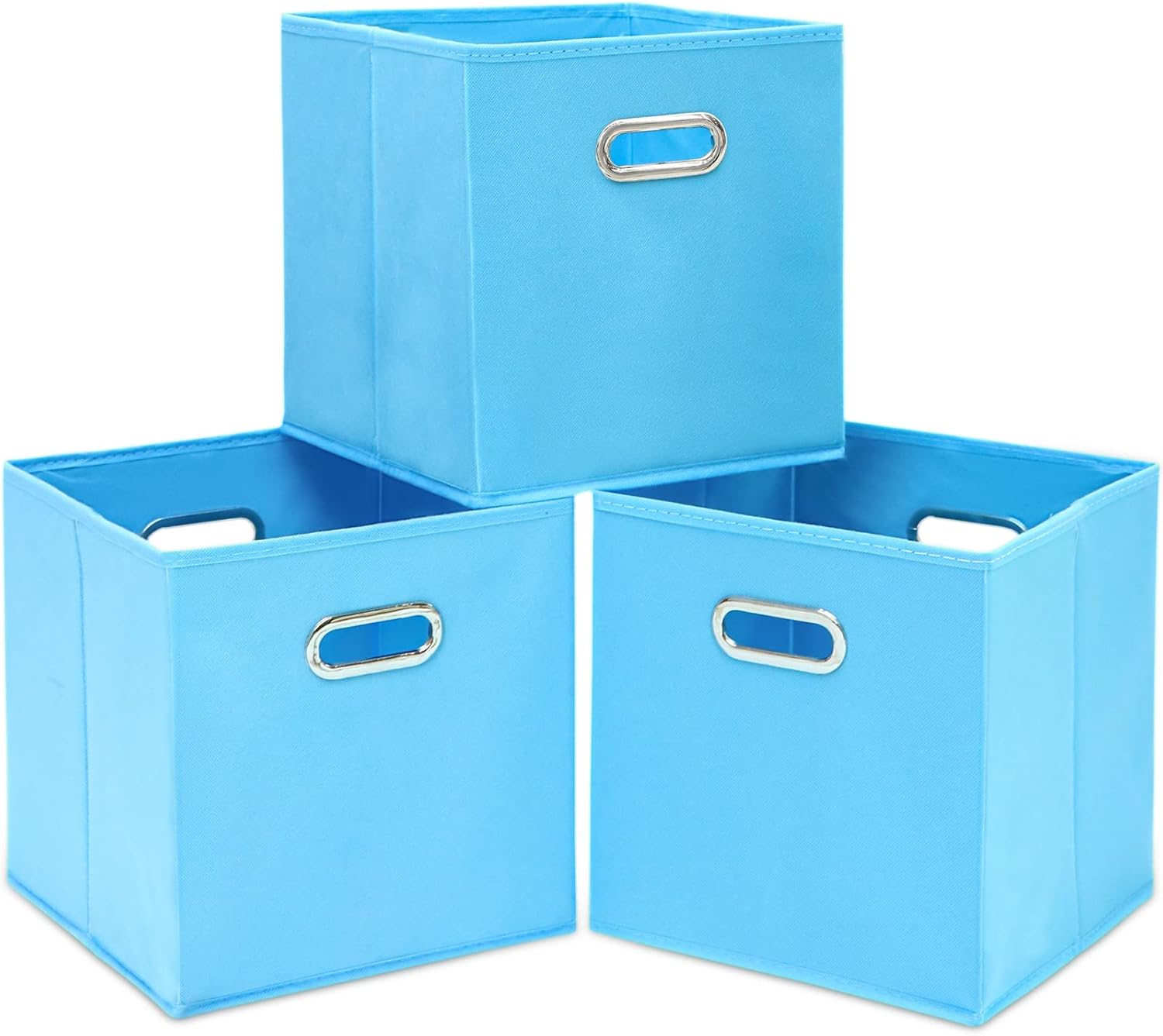 SEVENDOME Fabric Storage Bins，13 Inch Cube Organizer Bins