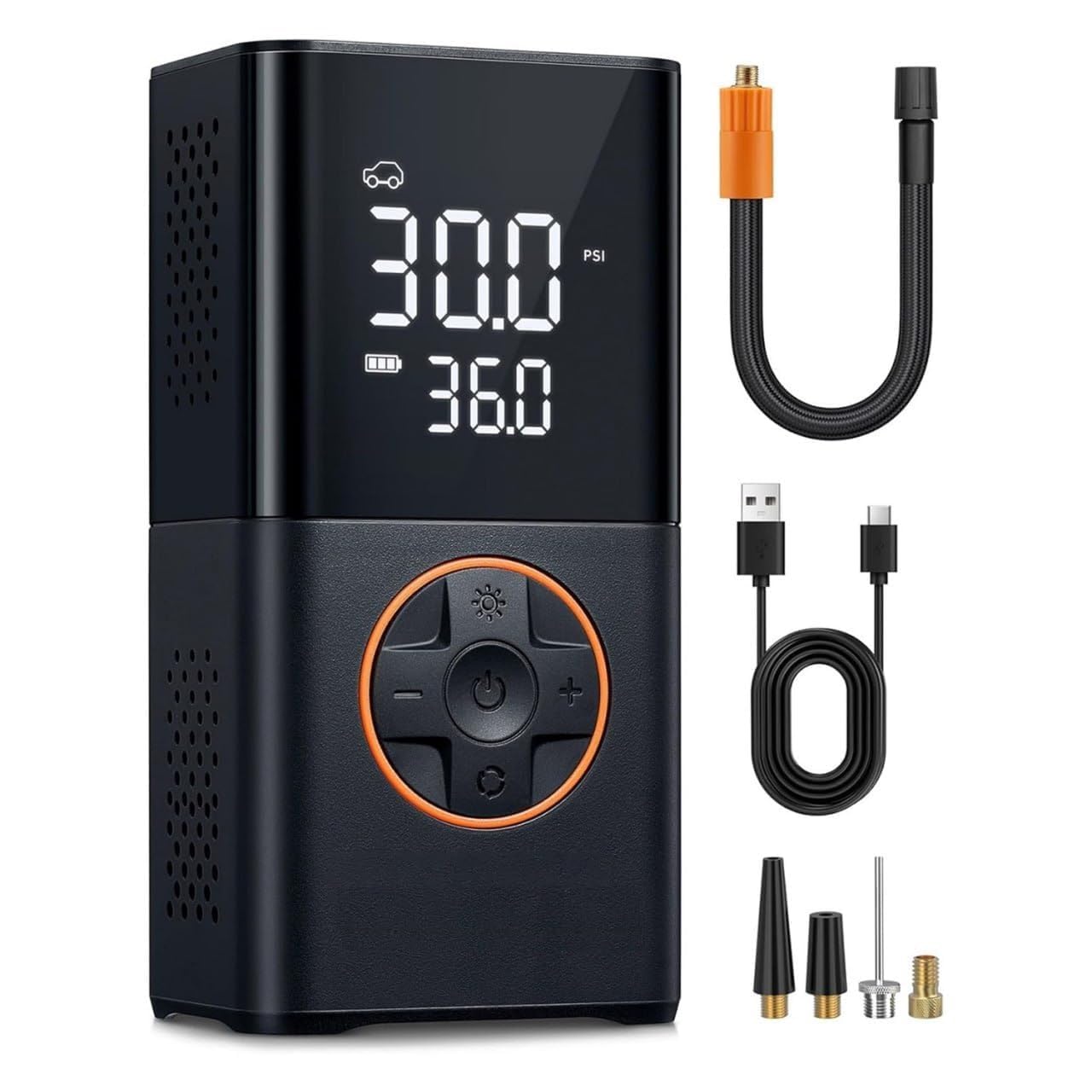 WaresOne Portable Digital Tire Inflator 150 PSI LED BALCK PUMP